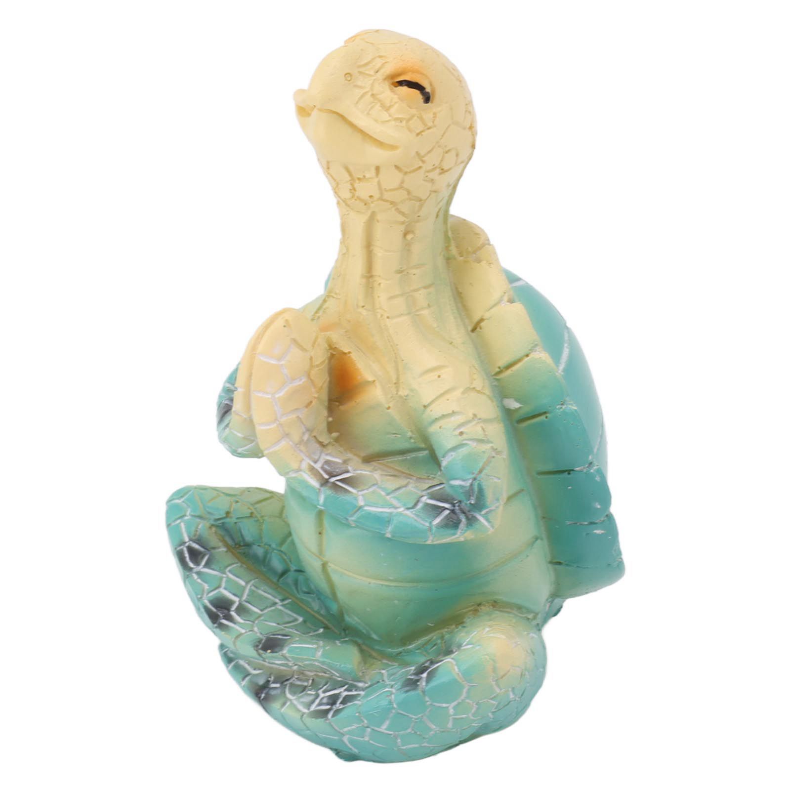Sea Turtle Yoga Figurine Decoration Summer Meditating Decor Spring Garden view 2