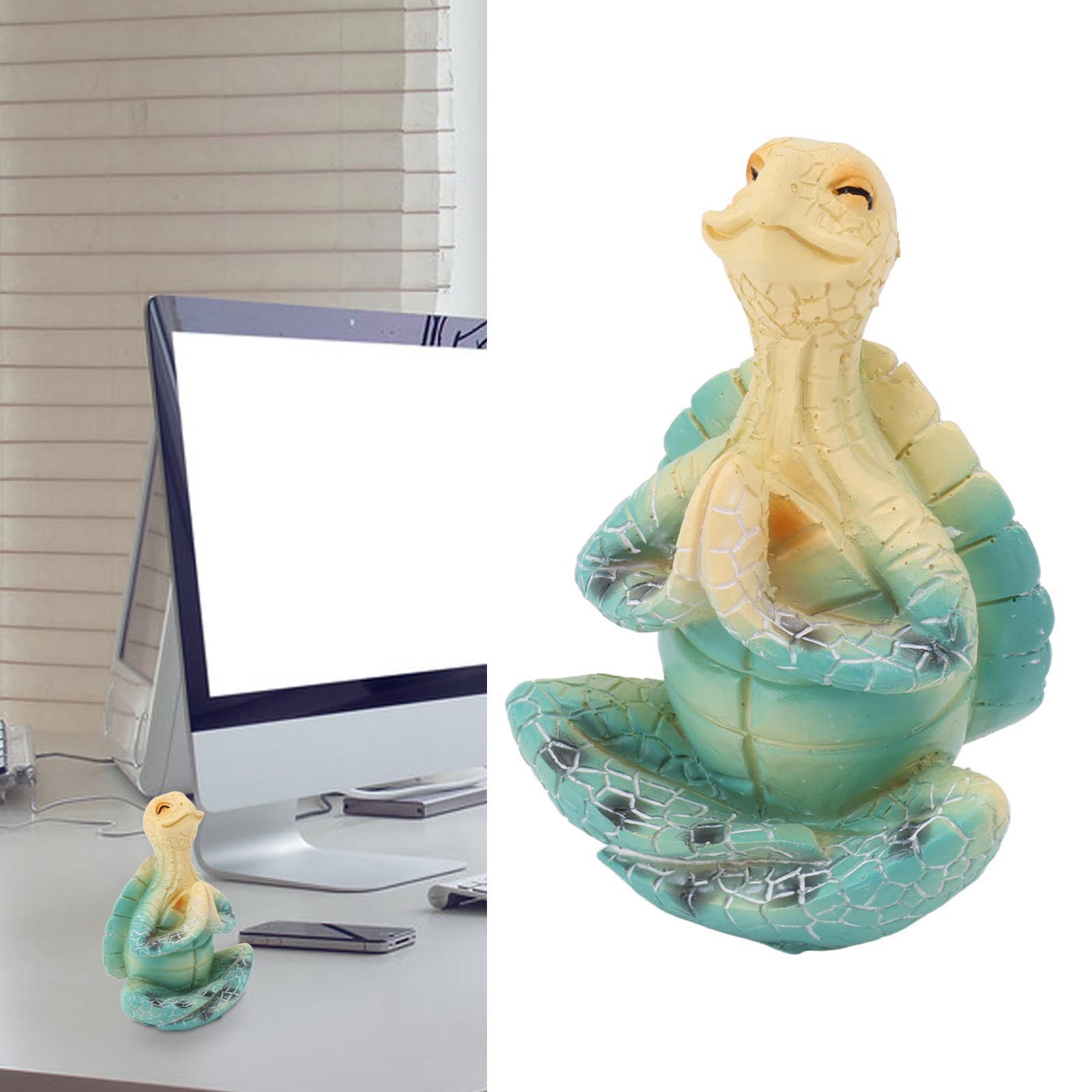 Sea Turtle Yoga Figurine Decoration Summer Meditating Decor Spring Garden view 11