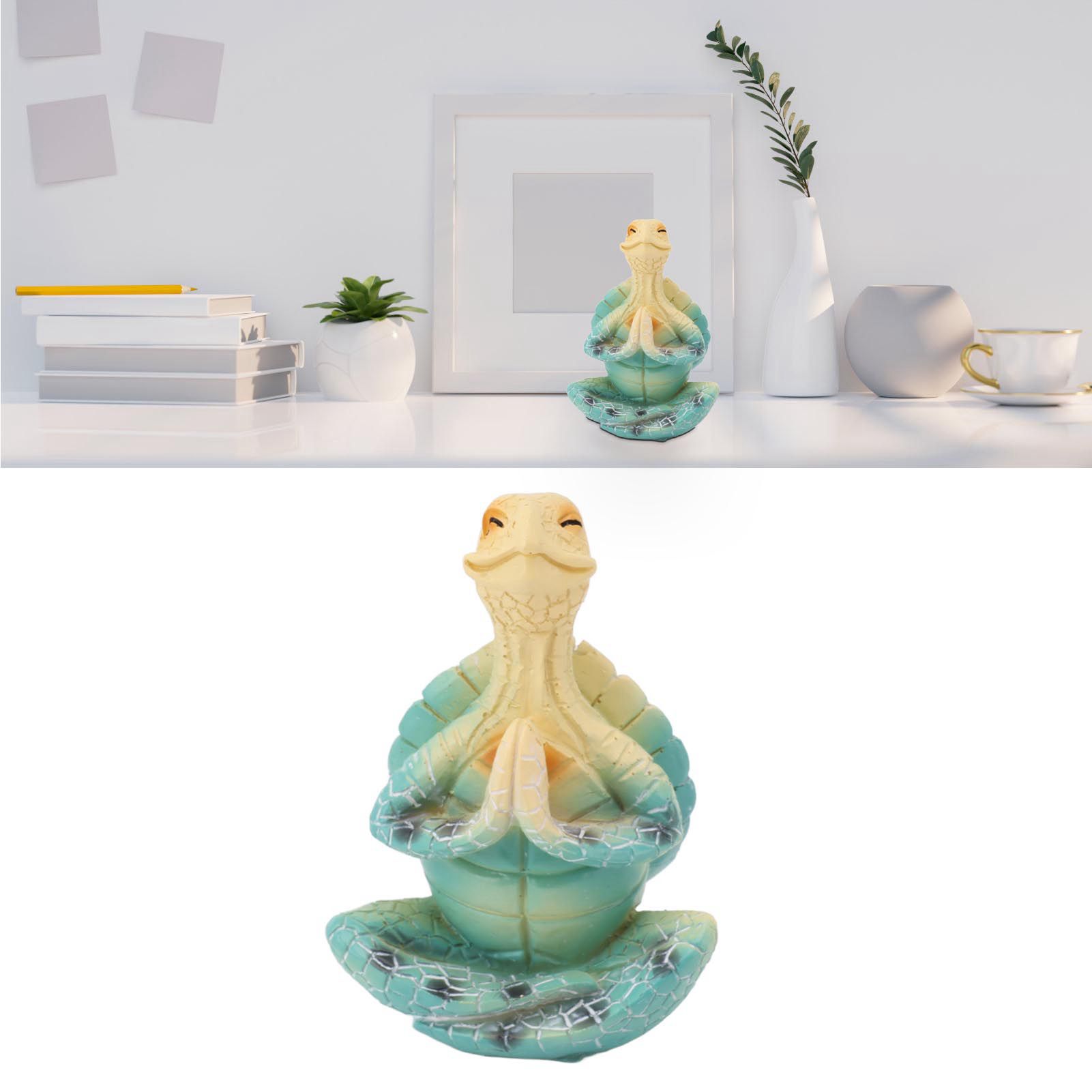 Sea Turtle Yoga Figurine Decoration Summer Meditating Decor Spring Garden view 12