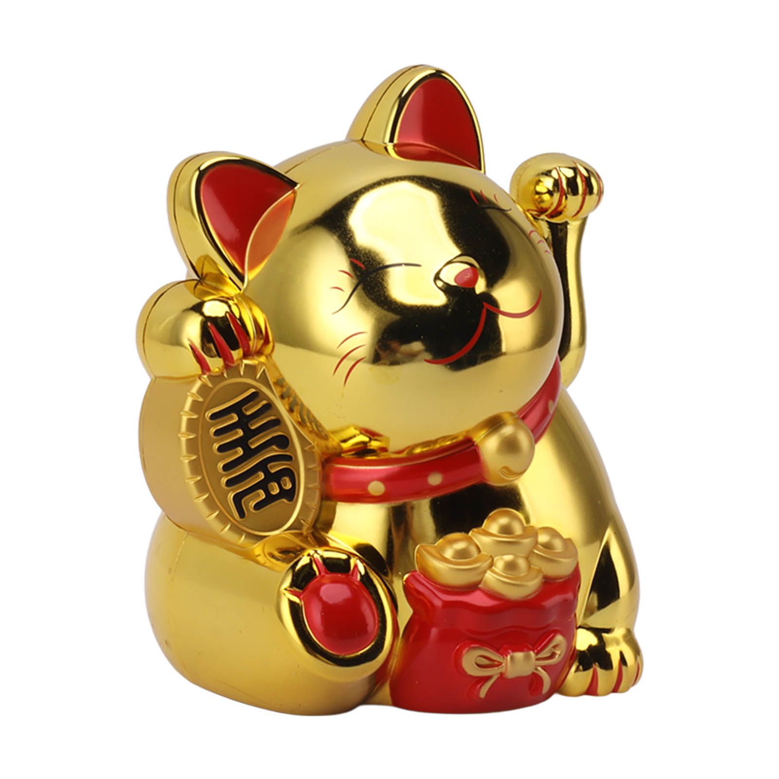 5.5in Electric Waving Arm Fortune Cat Decorative Cute Plastic Cat Ornaments view 2