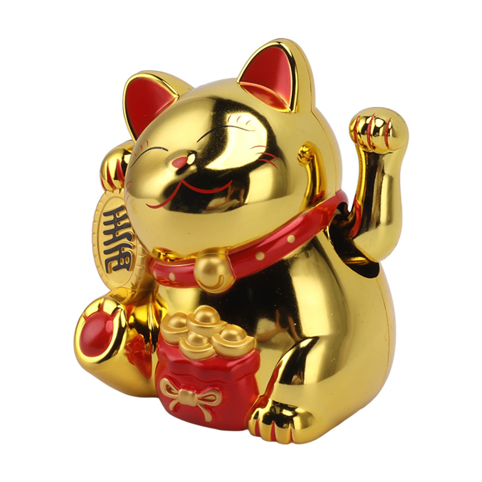 5.5in Electric Waving Arm Fortune Cat Decorative Cute Plastic Cat Ornaments view 3