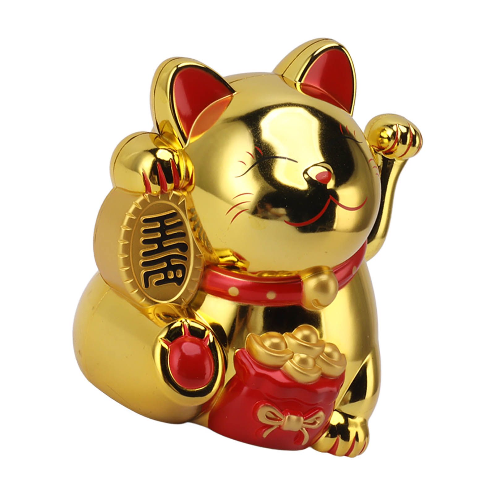 5.5in Electric Waving Arm Fortune Cat Decorative Cute Plastic Cat Ornaments view 7