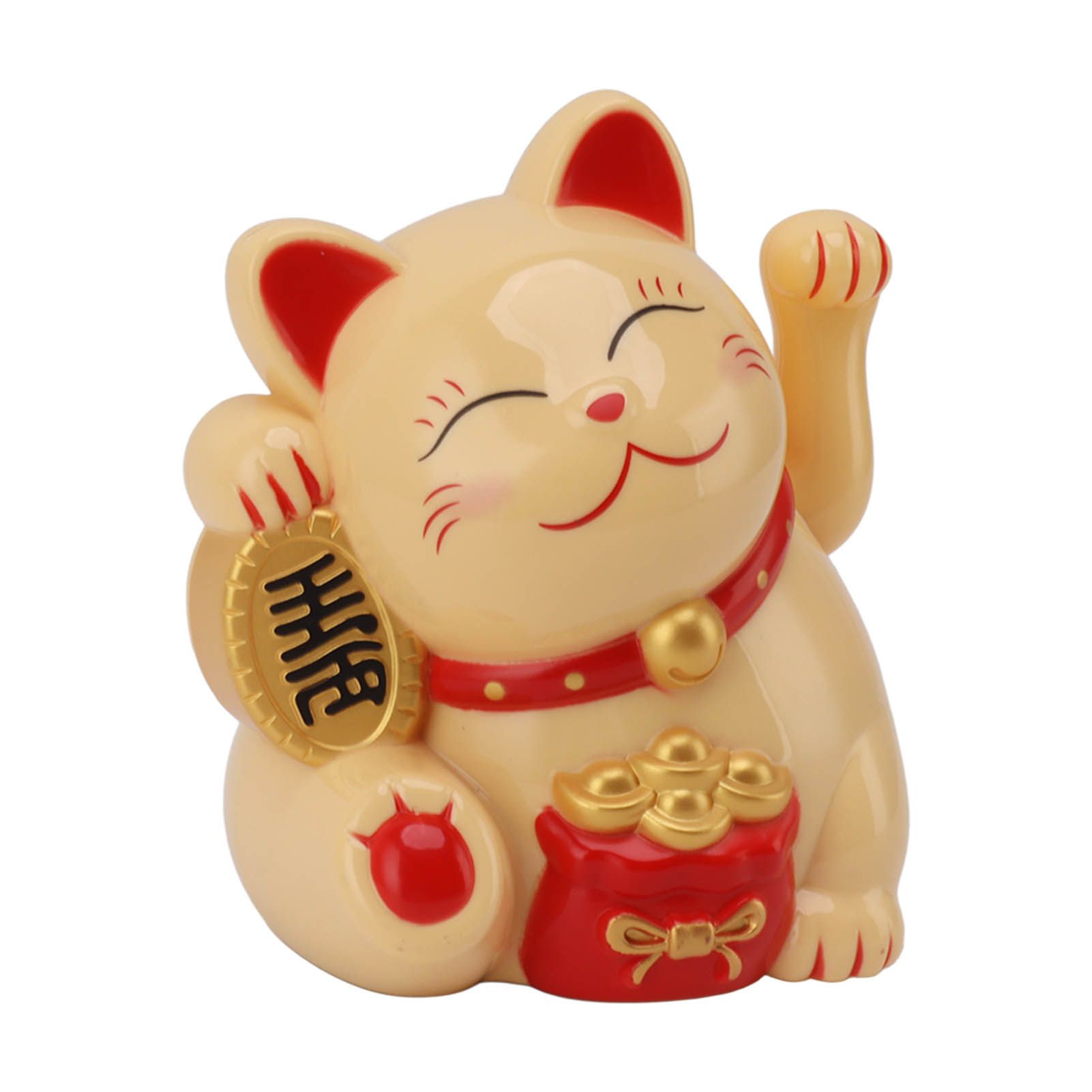 5.5in Electric Waving Arm Fortune Cat Decorative Cute Plastic Cat Ornaments view 2