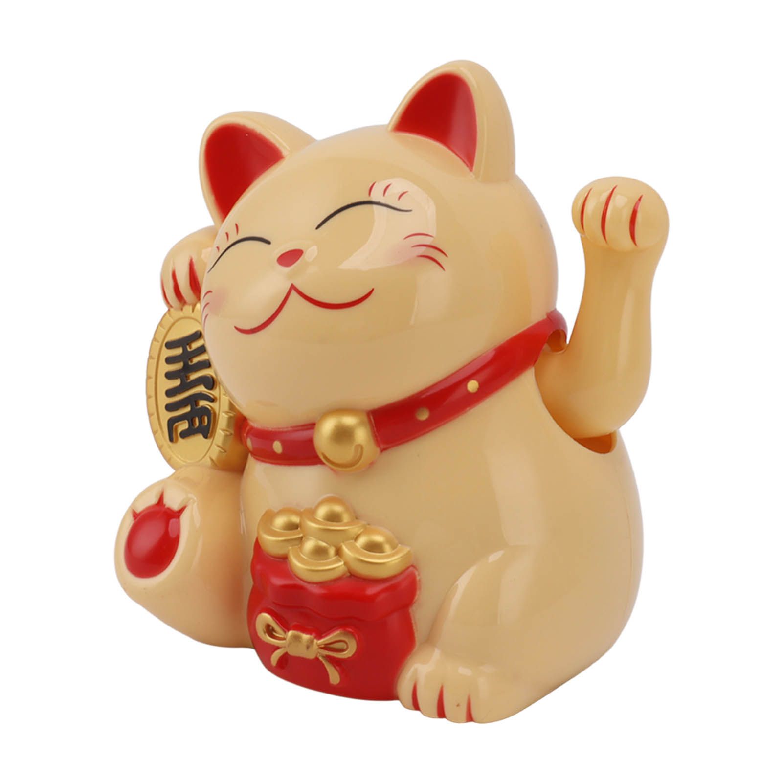 5.5in Electric Waving Arm Fortune Cat Decorative Cute Plastic Cat Ornaments view 3