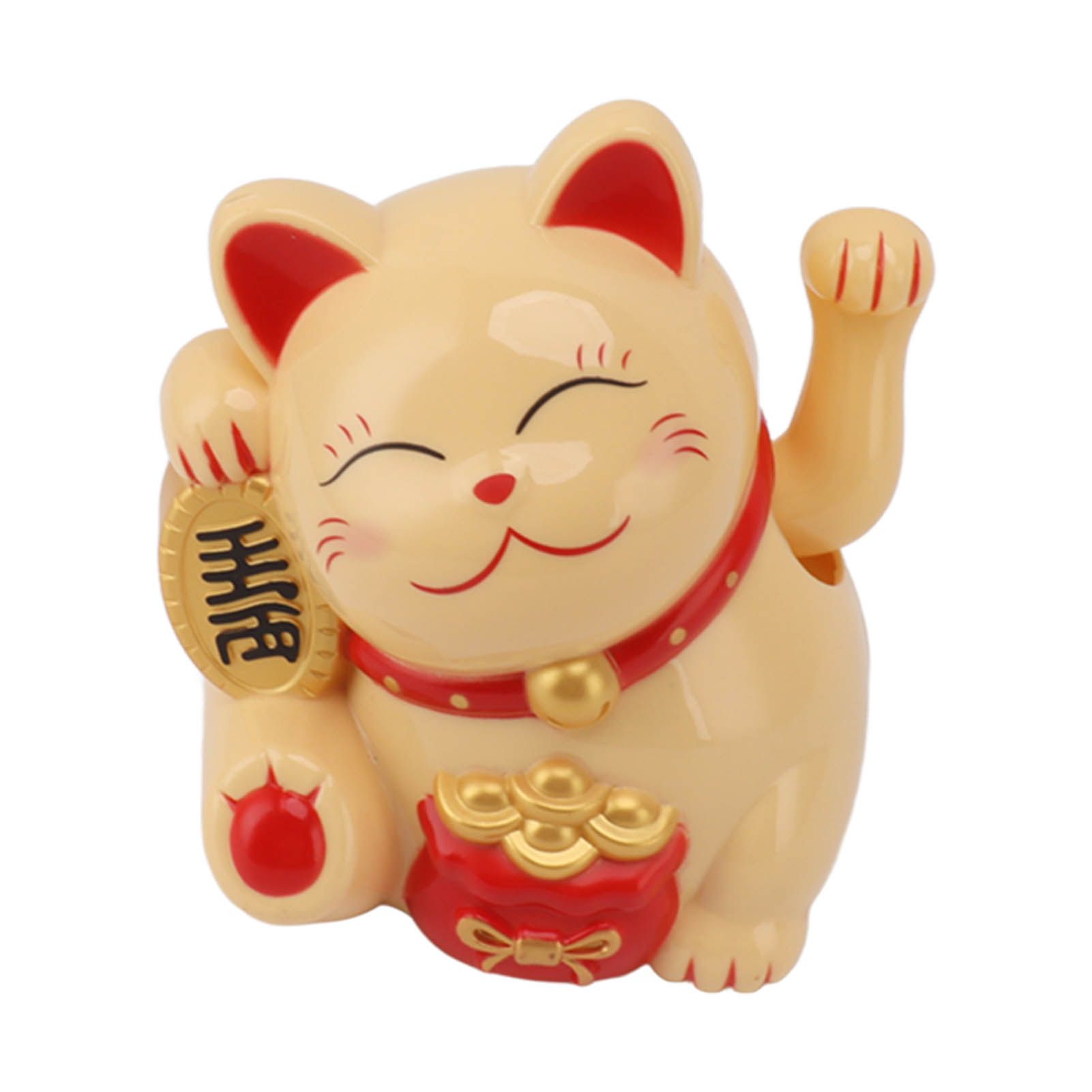 5.5in Electric Waving Arm Fortune Cat Decorative Cute Plastic Cat Ornaments view 4