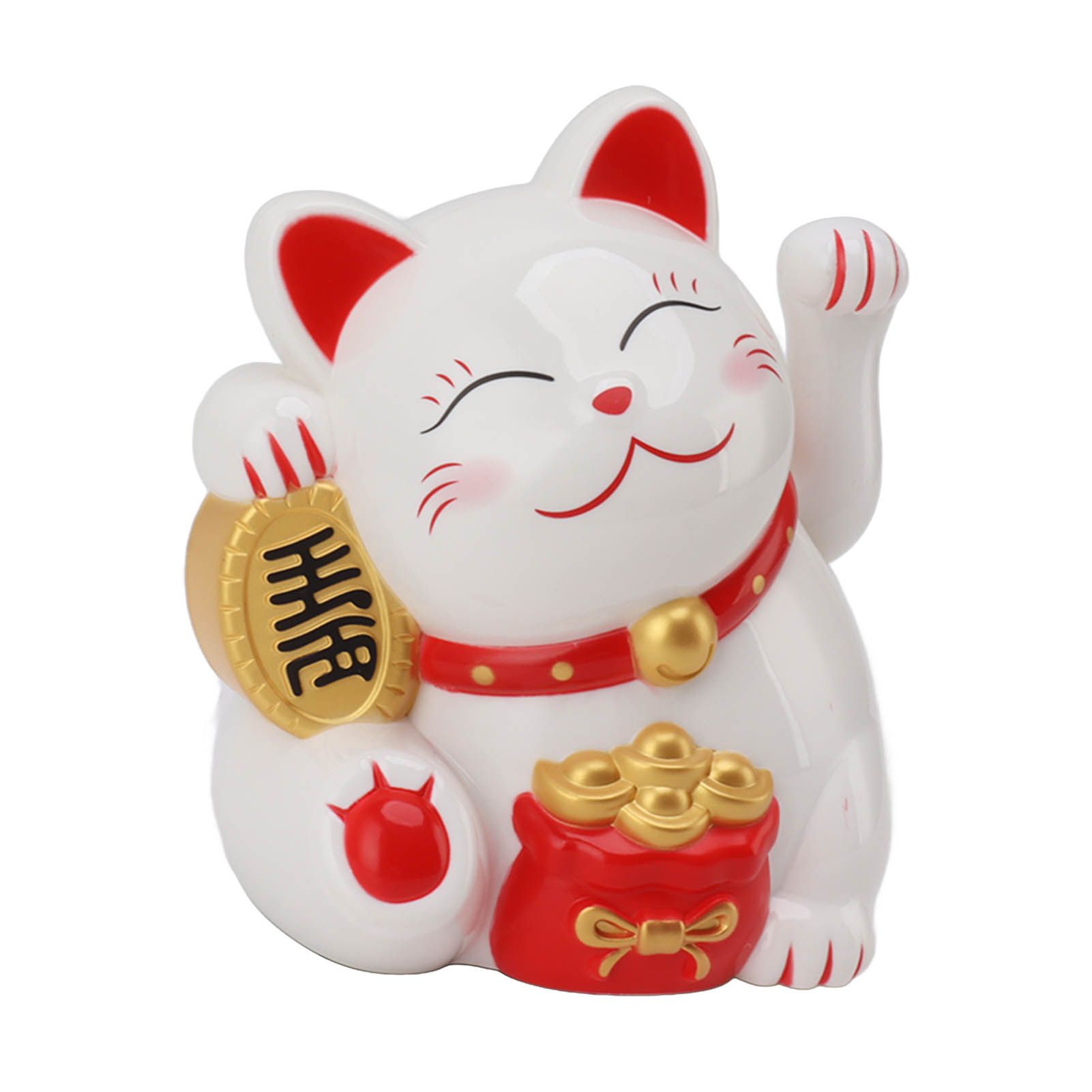 5.5in Electric Waving Arm Fortune Cat Decorative Cute Plastic Cat Ornaments view 2