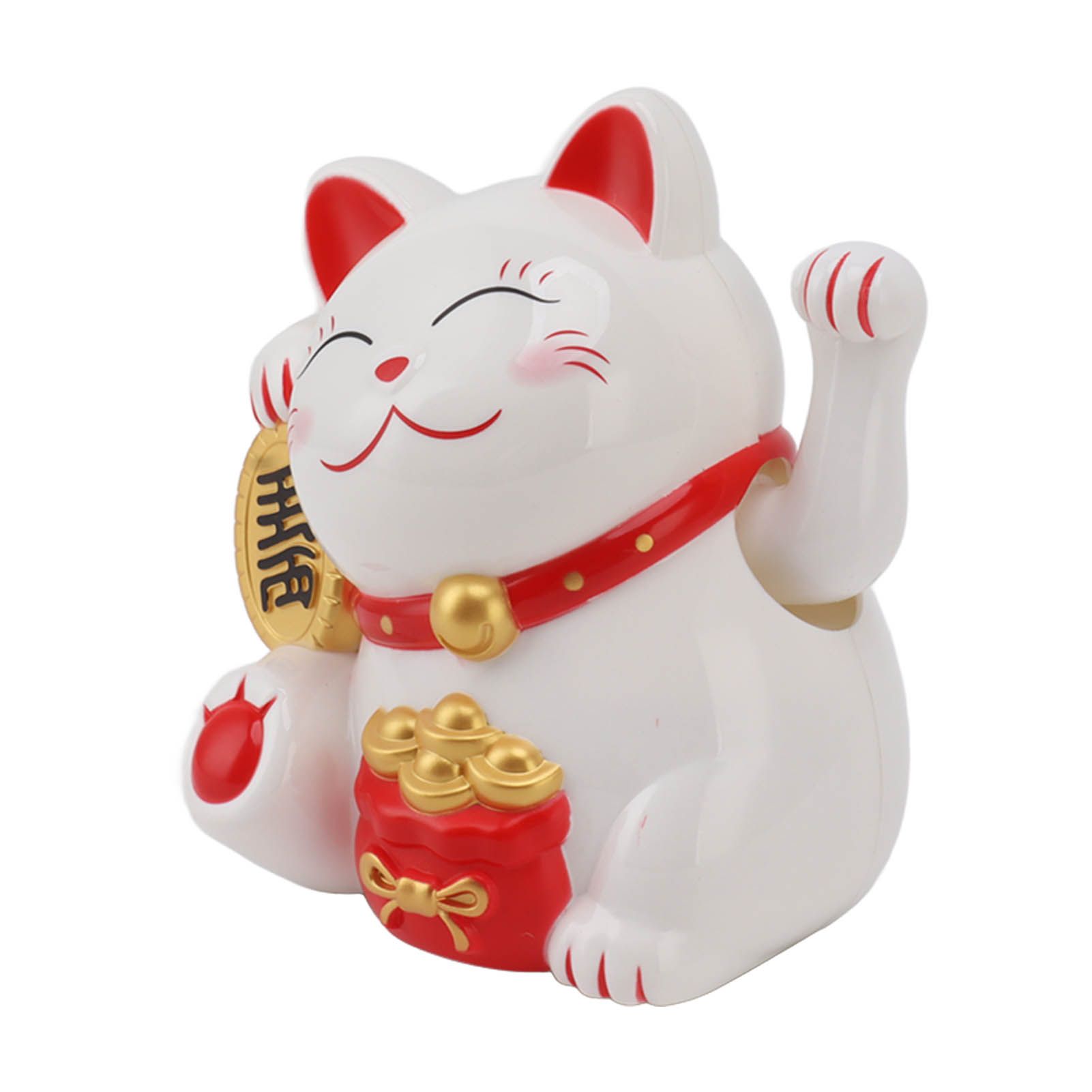 5.5in Electric Waving Arm Fortune Cat Decorative Cute Plastic Cat Ornaments view 3