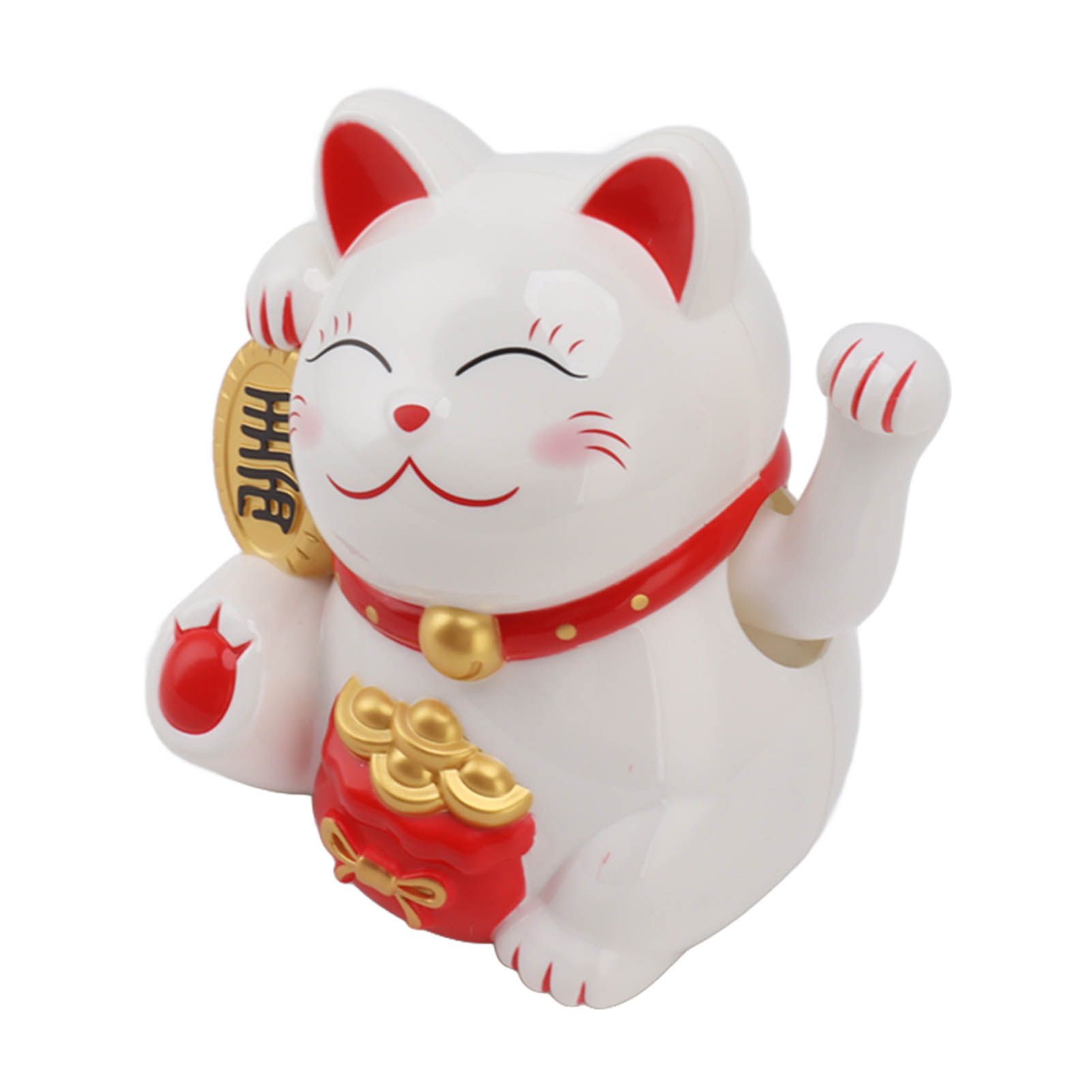 5.5in Electric Waving Arm Fortune Cat Decorative Cute Plastic Cat Ornaments view 6