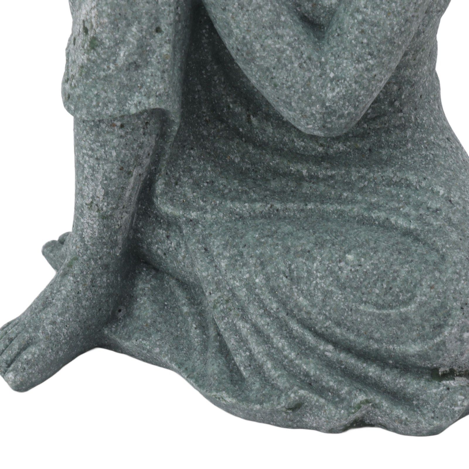 Buddha Statue Green Sandstone Sculpture Buddhist Sitting Figurine Ornament for view 14