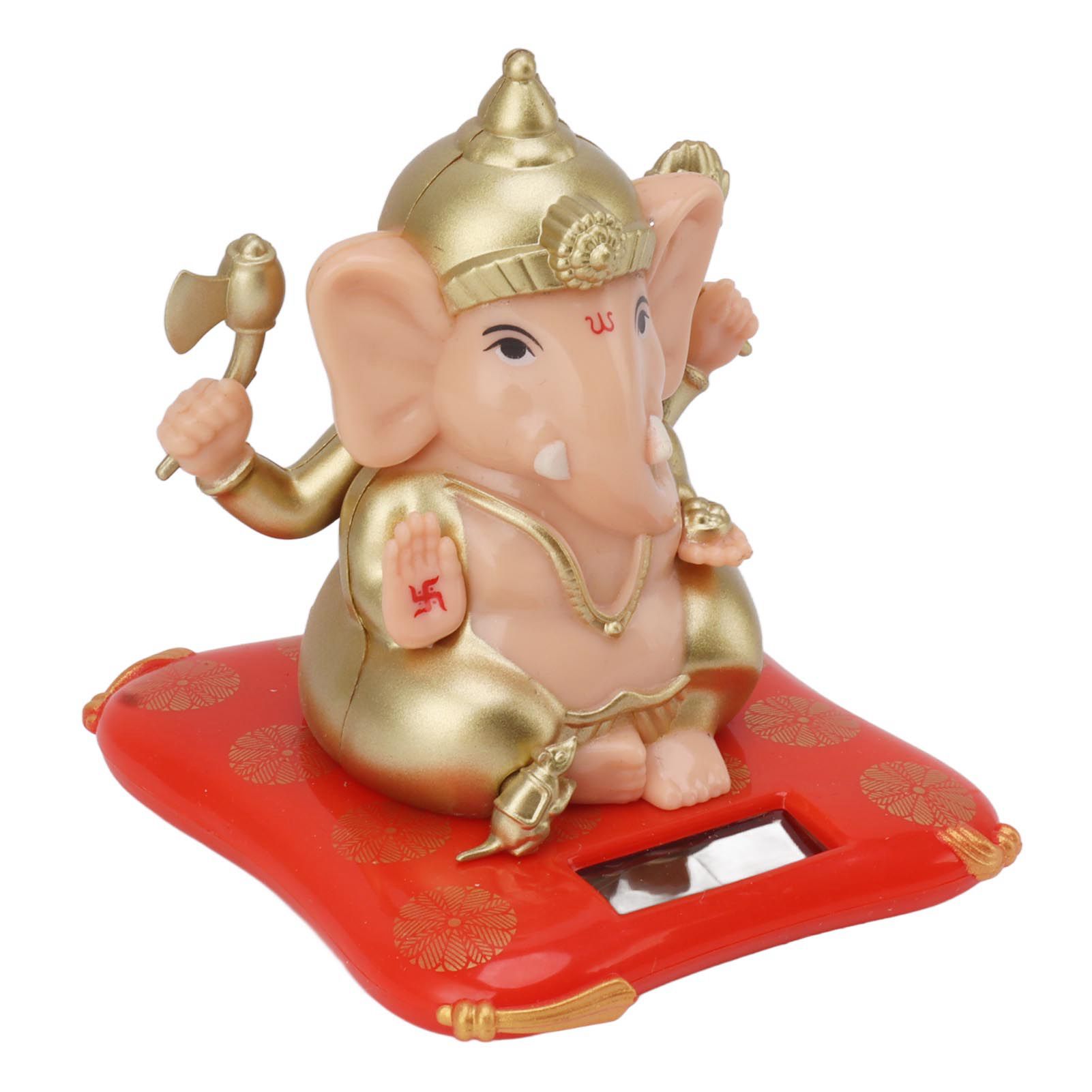 Solar Powered Ganesha Ornament Decoration Ornaments for Home Garden Car Dashboard view 2