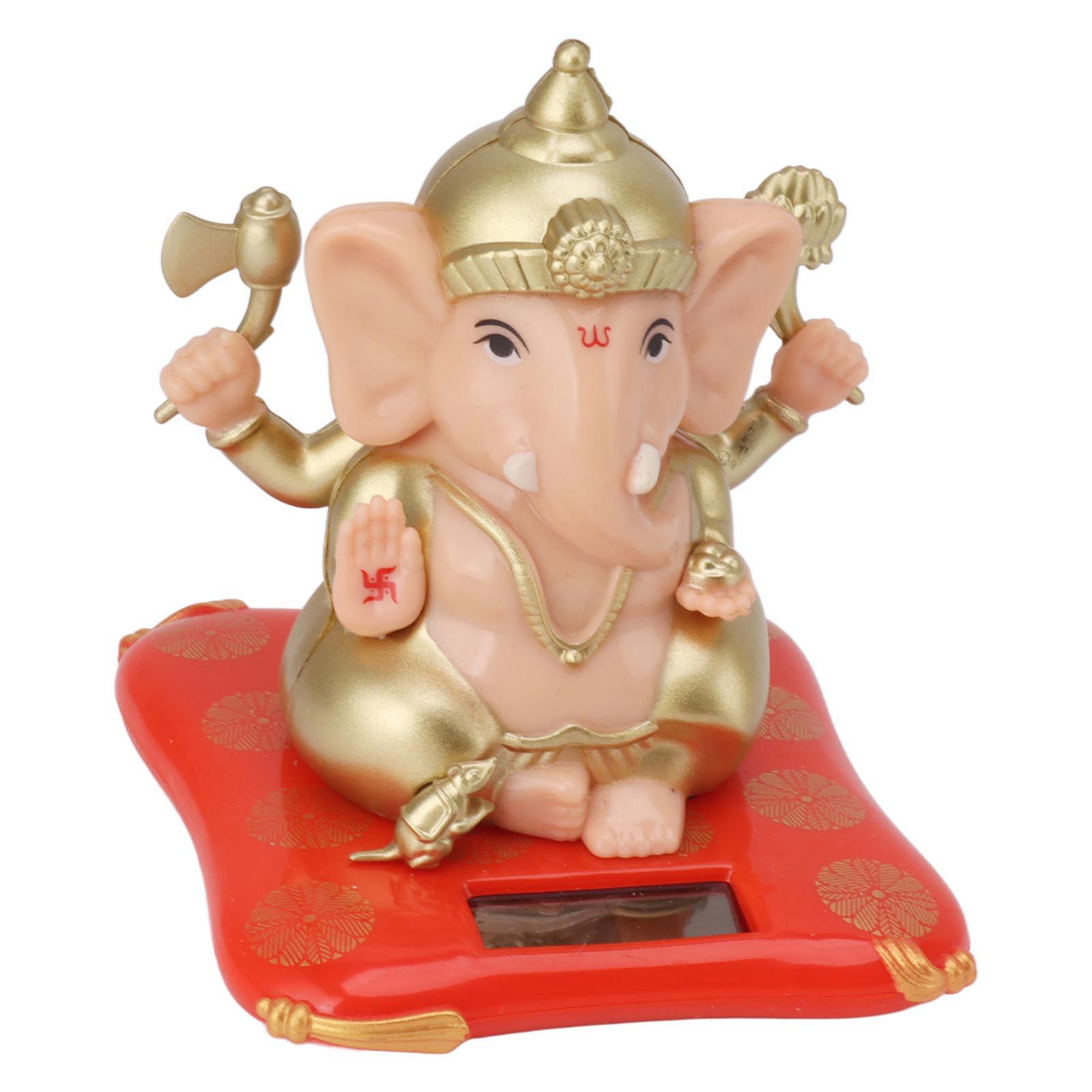 Solar Powered Ganesha Ornament Decoration Ornaments for Home Garden Car Dashboard view 3