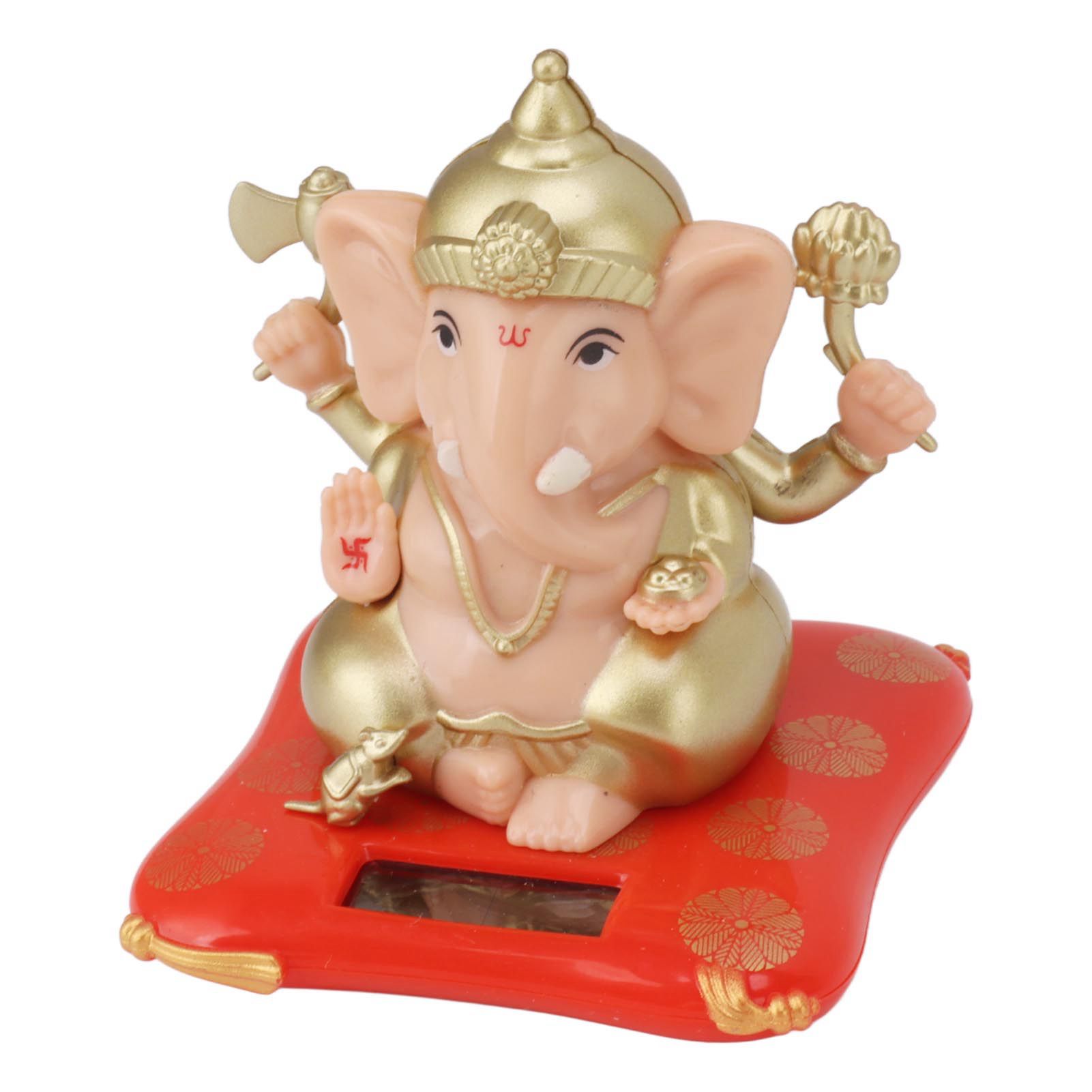 Solar Powered Ganesha Ornament Decoration Ornaments for Home Garden Car Dashboard view 5