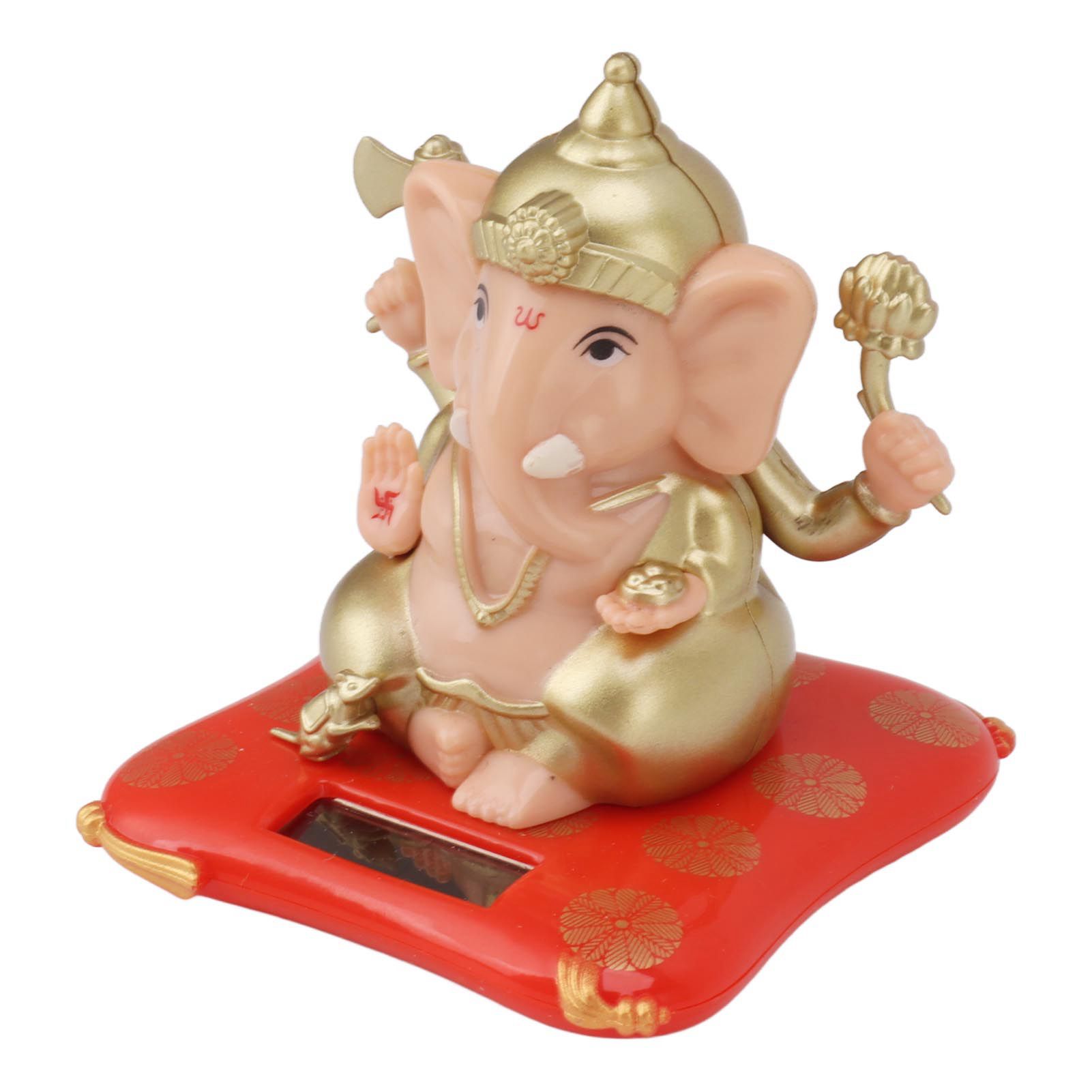 Solar Powered Ganesha Ornament Decoration Ornaments for Home Garden Car Dashboard view 6