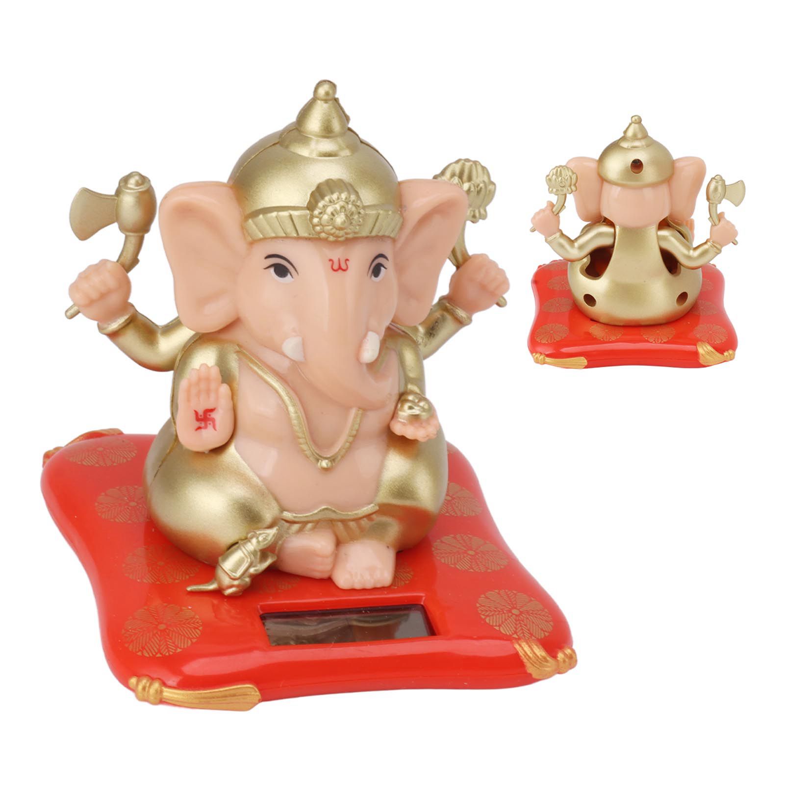 Solar Powered Ganesha Ornament Decoration Ornaments for Home Garden Car Dashboard view 7