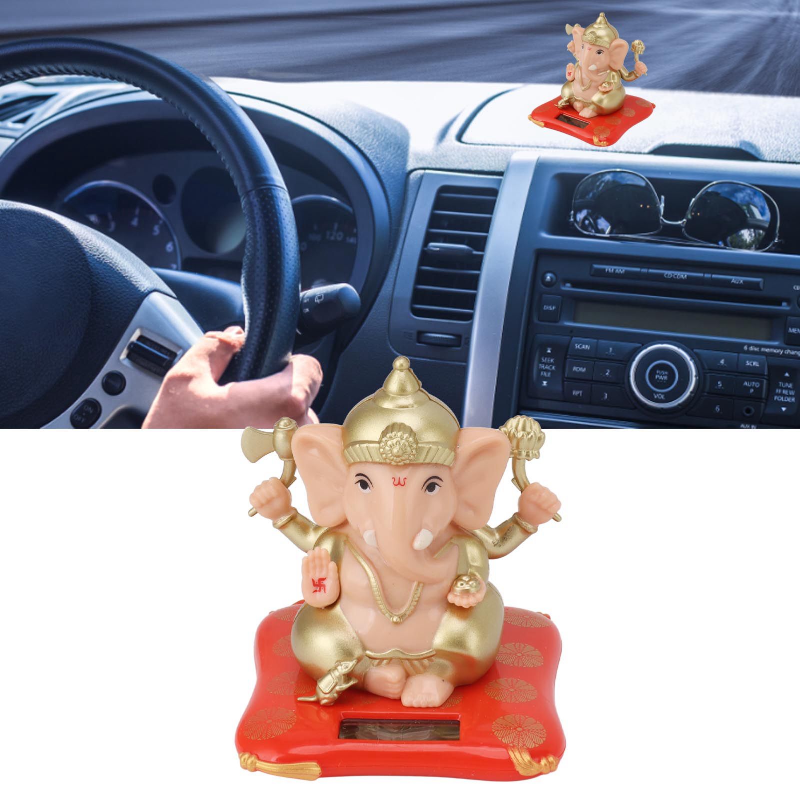 Solar Powered Ganesha Ornament Decoration Ornaments for Home Garden Car Dashboard view 12