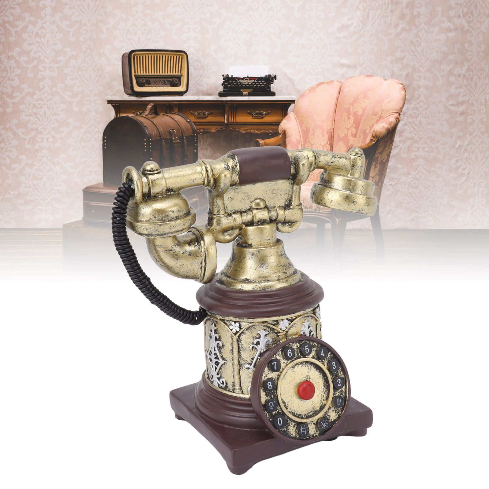 Hand Telephone Decoration Ingenious Vintage Landline Home Decorative for Home view 11