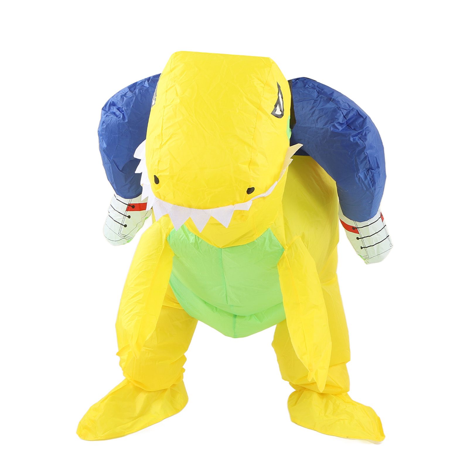 Yellow Dinosaur Inflatable Costume Half Body Model Weird Dinosaur Shape view 2