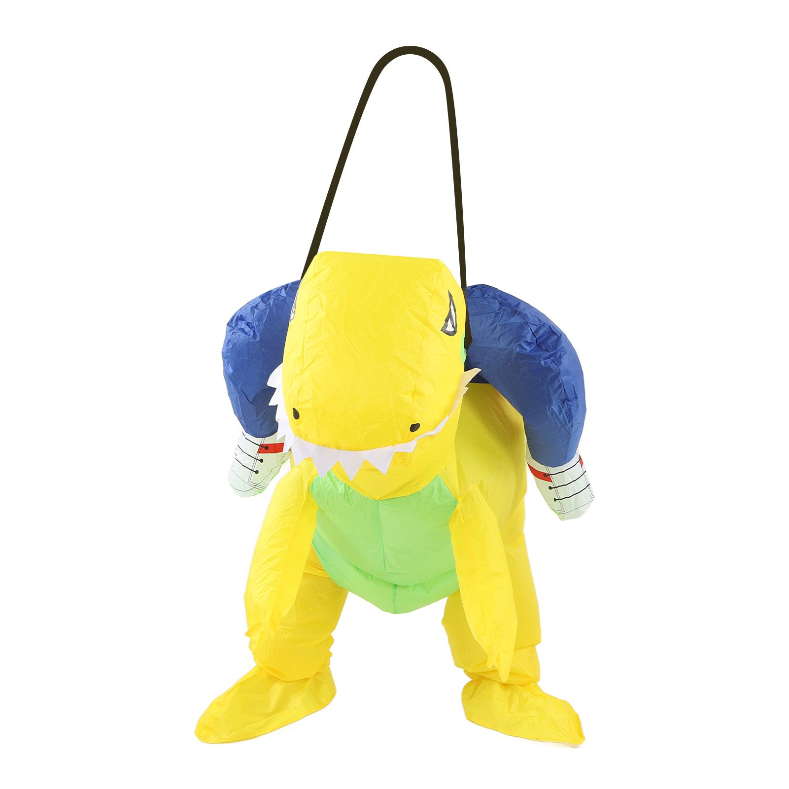 Yellow Dinosaur Inflatable Costume Half Body Model Weird Dinosaur Shape view 3