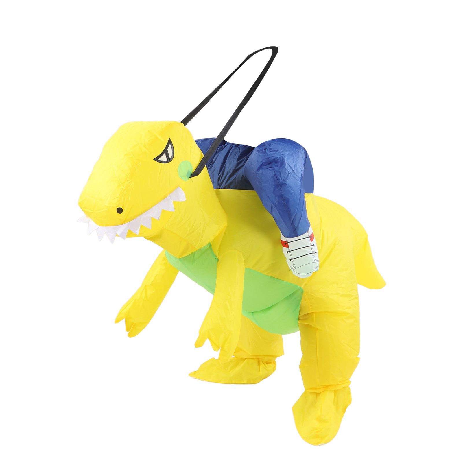 Yellow Dinosaur Inflatable Costume Half Body Model Weird Dinosaur Shape view 4