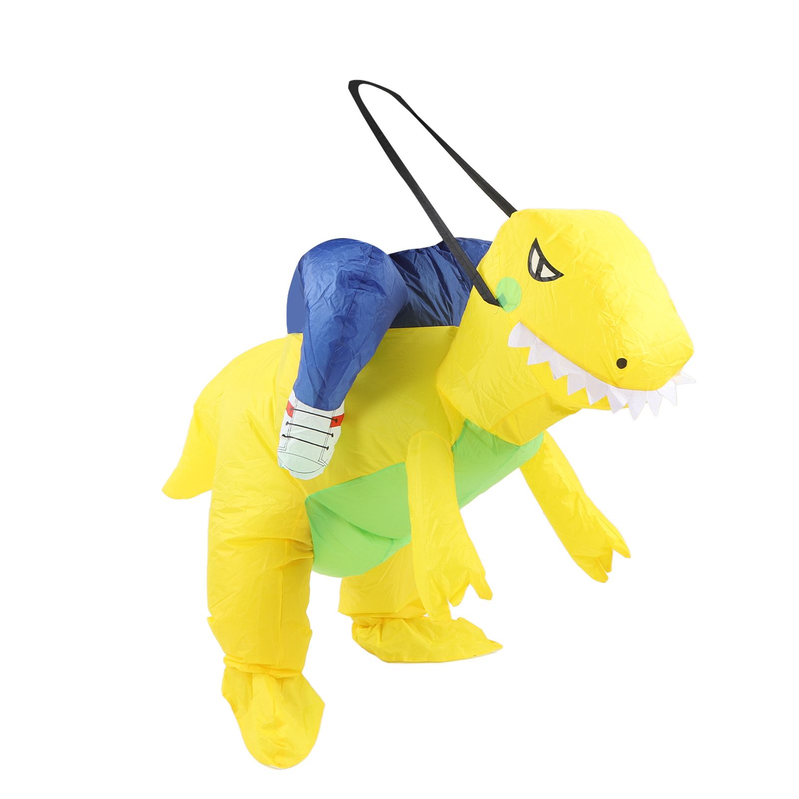 Yellow Dinosaur Inflatable Costume Half Body Model Weird Dinosaur Shape view 5