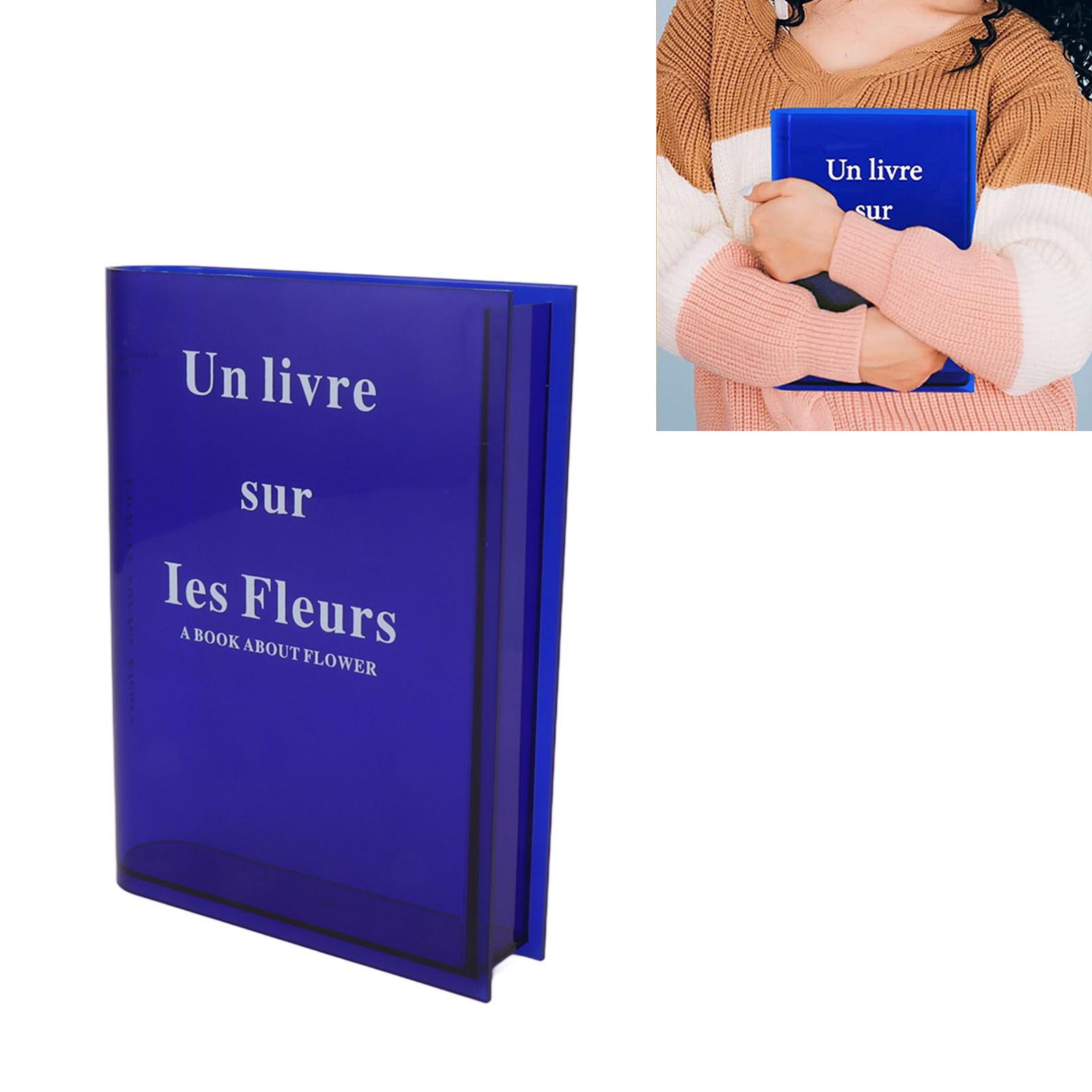 Book Vase for Flowers Acrylic Decorative Transparent Clear Book Shape Flower view 12