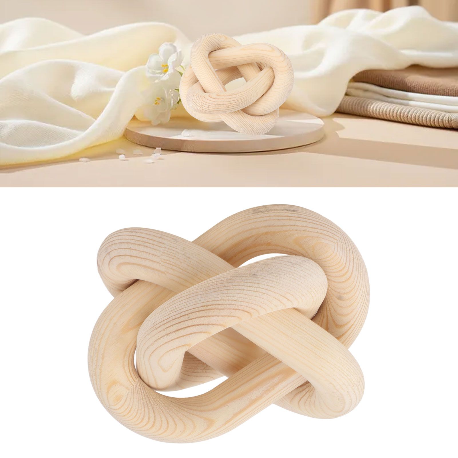 Decorative Wood Chain 3 Link Wood Chain Link Decorations for Home Living Room view 11