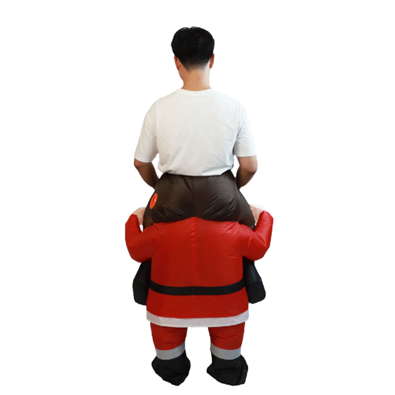 Santa Costume Funny Father Christmas Riding Inflatable Show Party Cosplay Role view 9