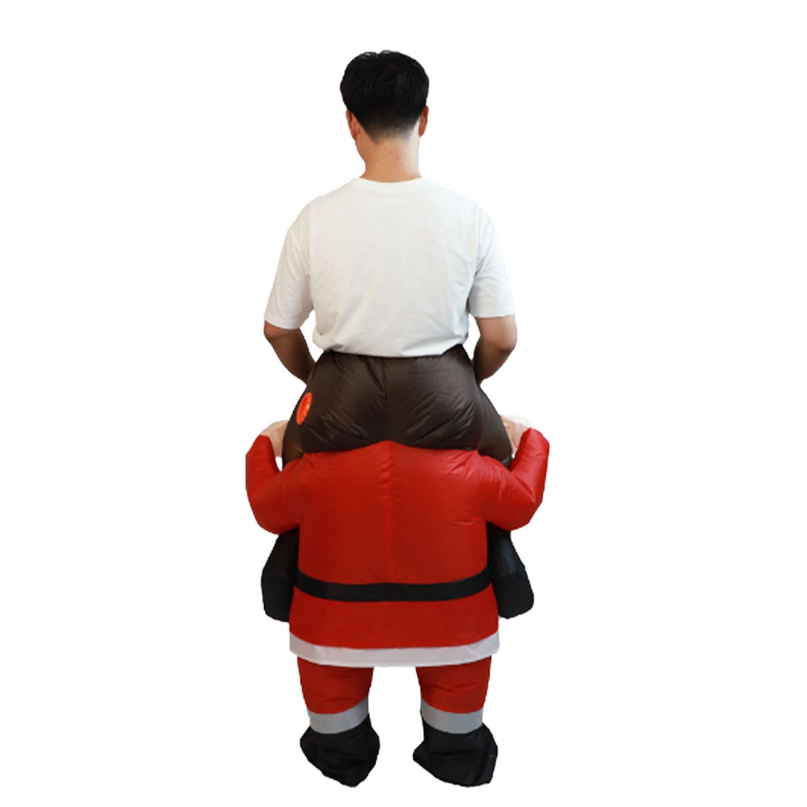 Santa Costume Funny Father Christmas Riding Inflatable Show Party Cosplay Role view 10