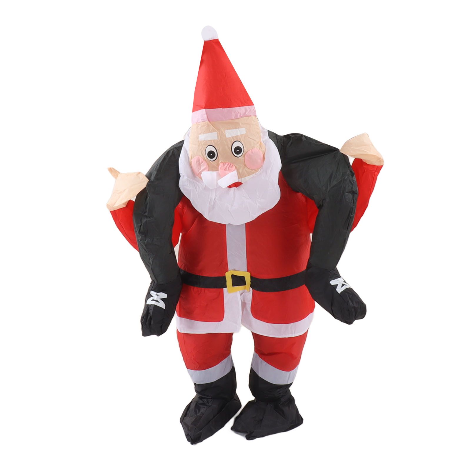 Santa Costume Funny Father Christmas Riding Inflatable Show Party Cosplay Role view 7