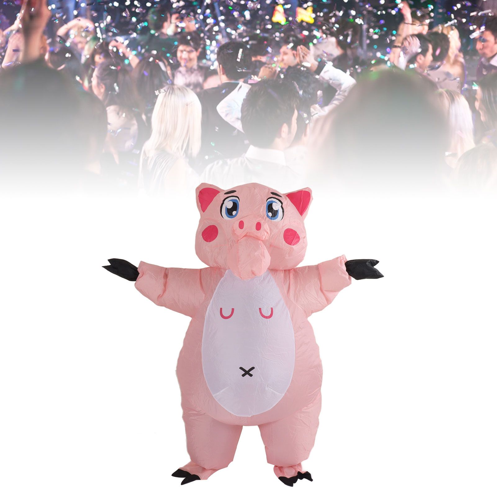 Inflatable Costume Pink Pig Blow Up Halloween Cosplay Dress Jumpsuit Costume view 12