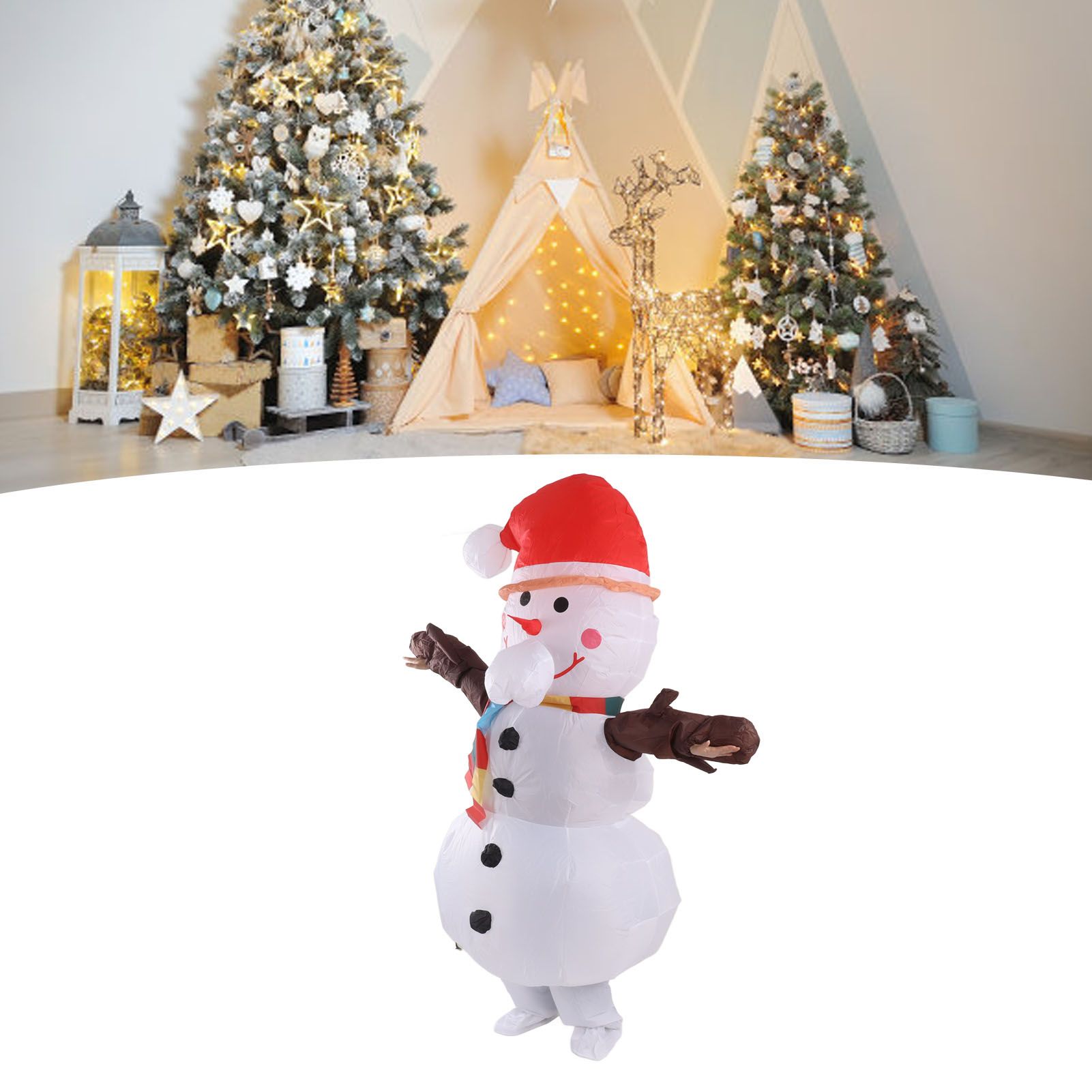 Inflatable Christmas Costume Funny Blow Up Christmas Party Doll Suit for view 11