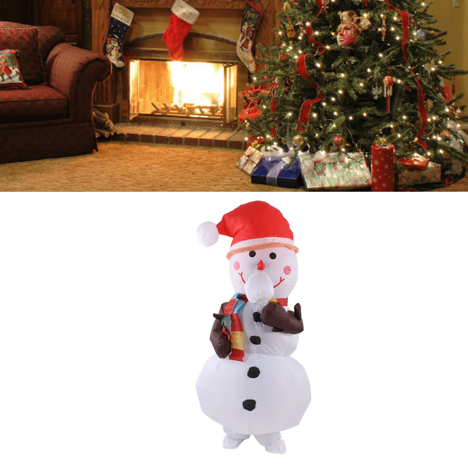Inflatable Christmas Costume Funny Blow Up Christmas Party Doll Suit for view 12