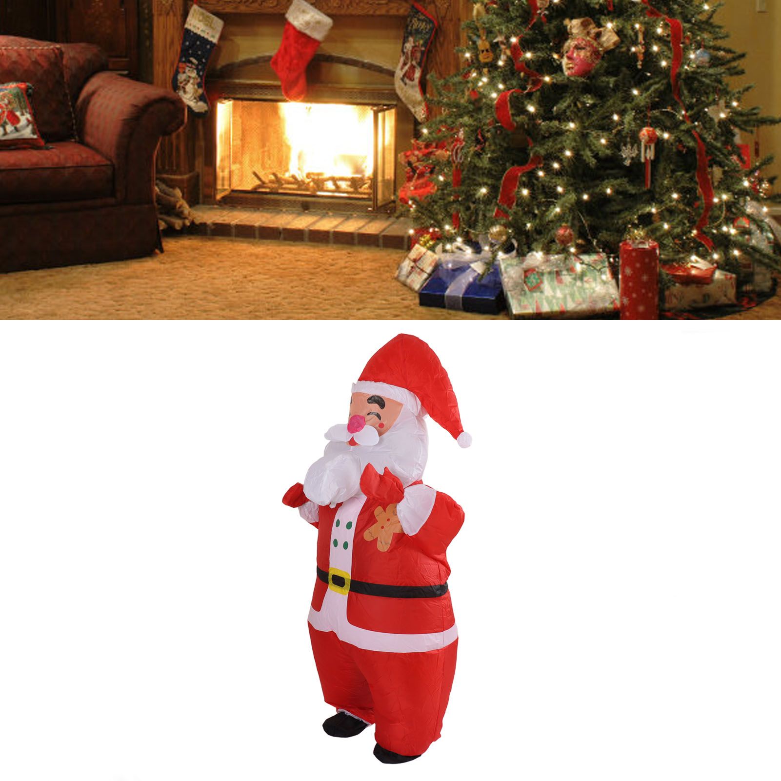 Inflatable Christmas Costume Funny Blow Up Christmas Party Doll Suit for view 11