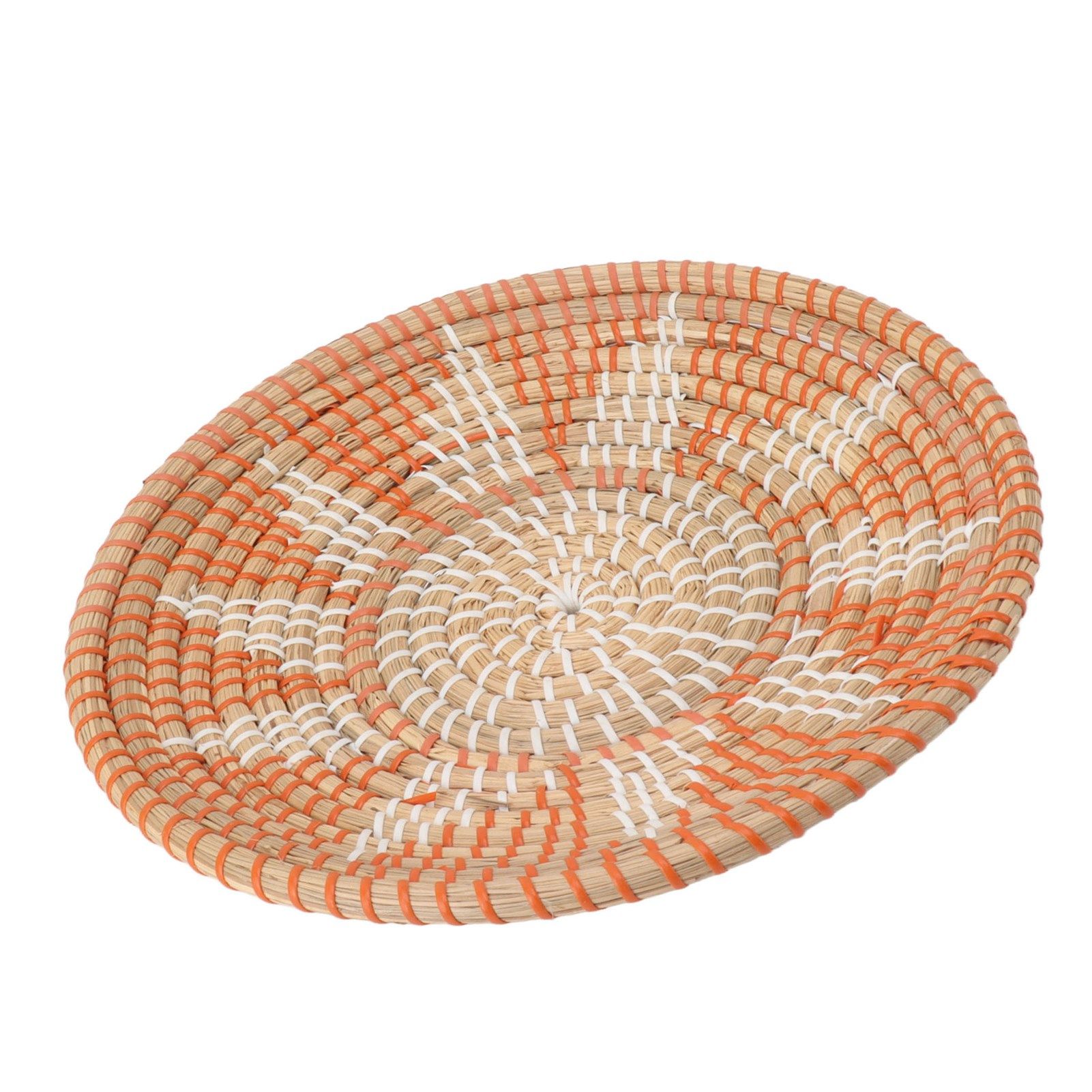 Round Grass Wall Ornaments 35cm Diameter Hand Knitting Hanging Woven Wall view 5