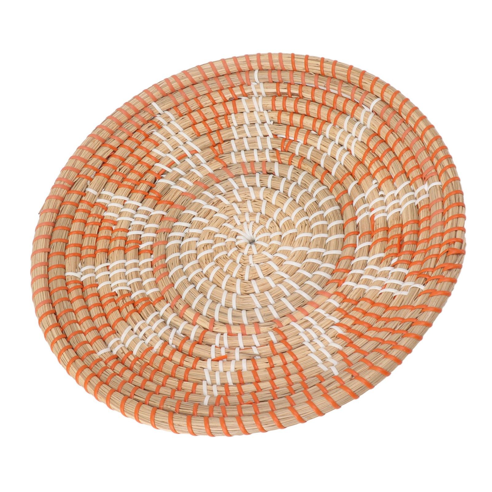 Round Grass Wall Ornaments 35cm Diameter Hand Knitting Hanging Woven Wall view 7