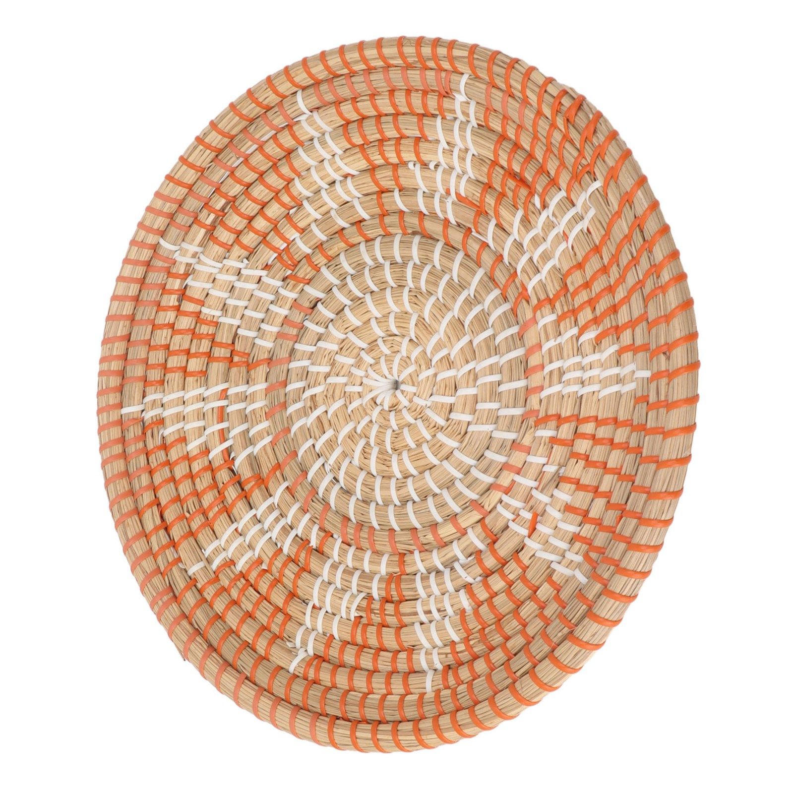 Round Grass Wall Ornaments 35cm Diameter Hand Knitting Hanging Woven Wall view 8