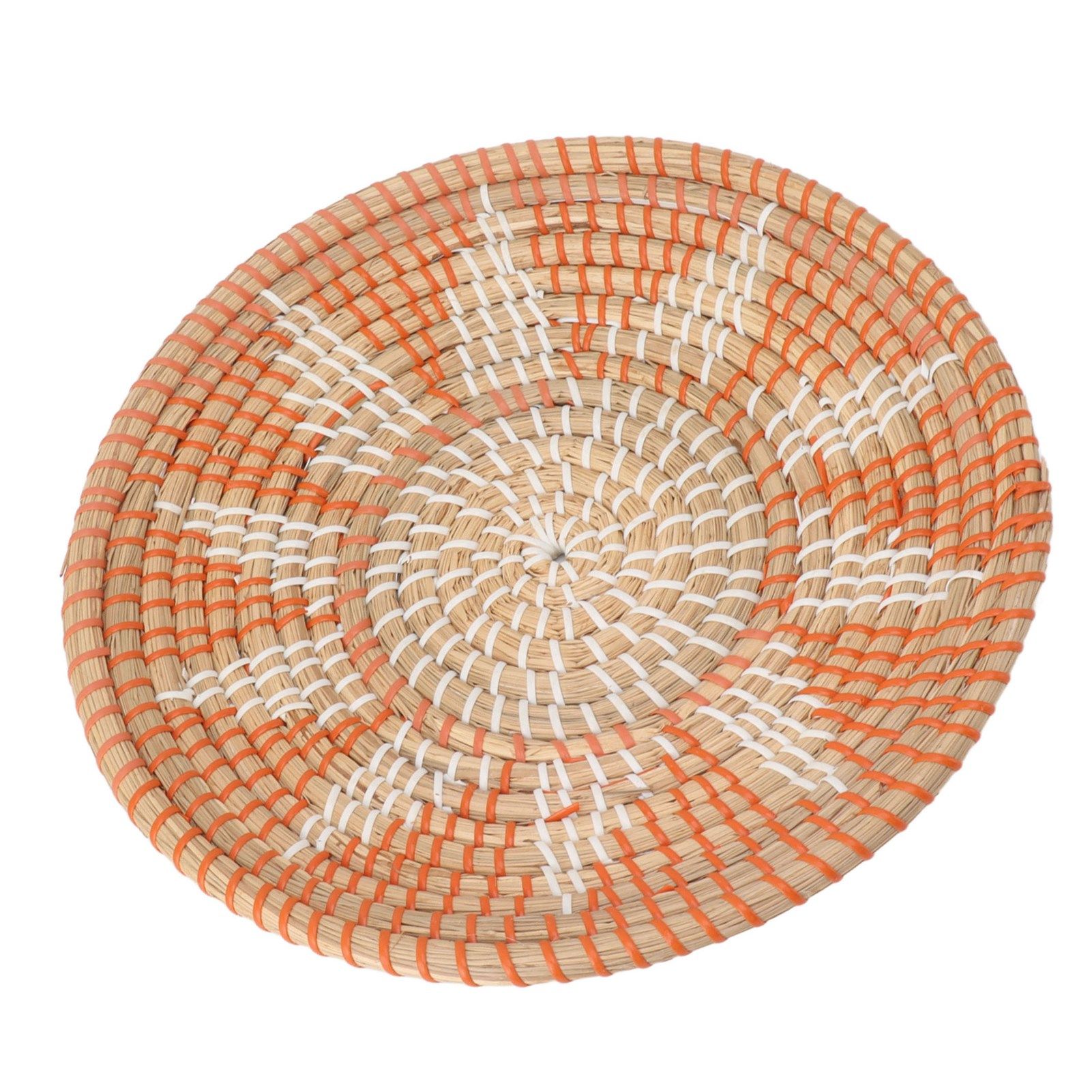 Round Grass Wall Ornaments 35cm Diameter Hand Knitting Hanging Woven Wall view 9