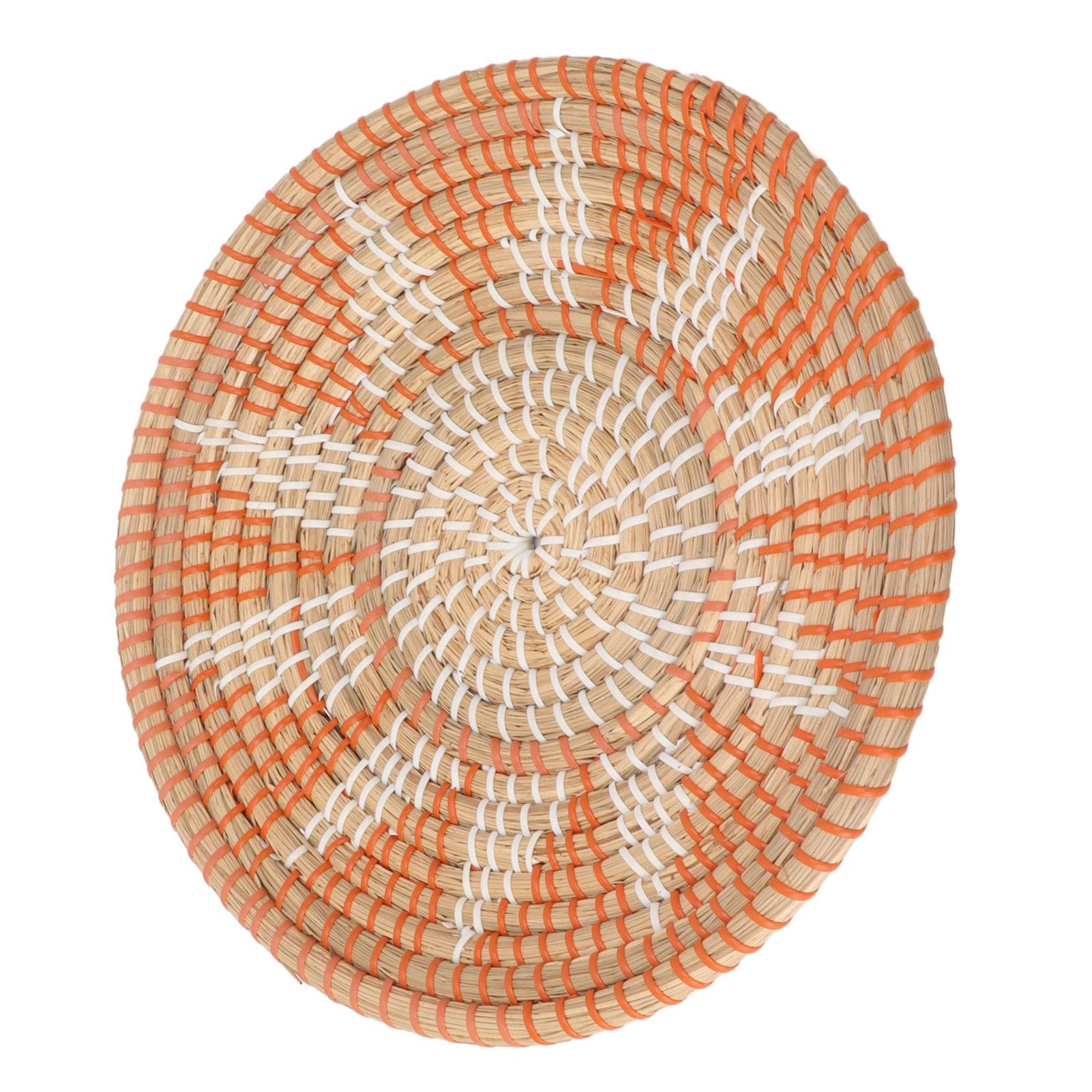 Round Grass Wall Ornaments 35cm Diameter Hand Knitting Hanging Woven Wall view 10