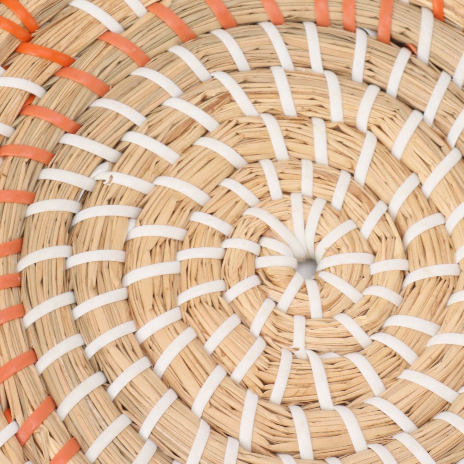 Round Grass Wall Ornaments 35cm Diameter Hand Knitting Hanging Woven Wall view 15