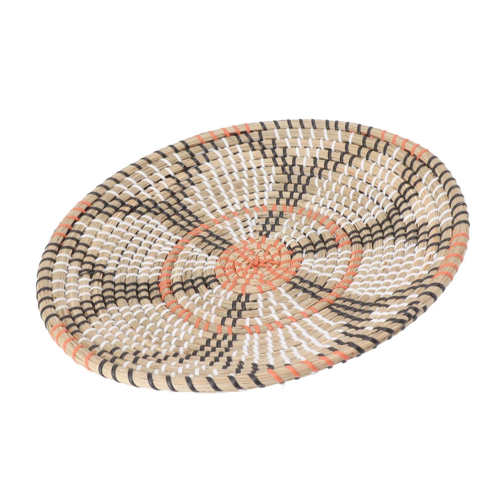 Round Grass Wall Ornaments 35cm Diameter Hand Knitting Hanging Woven Wall view 5