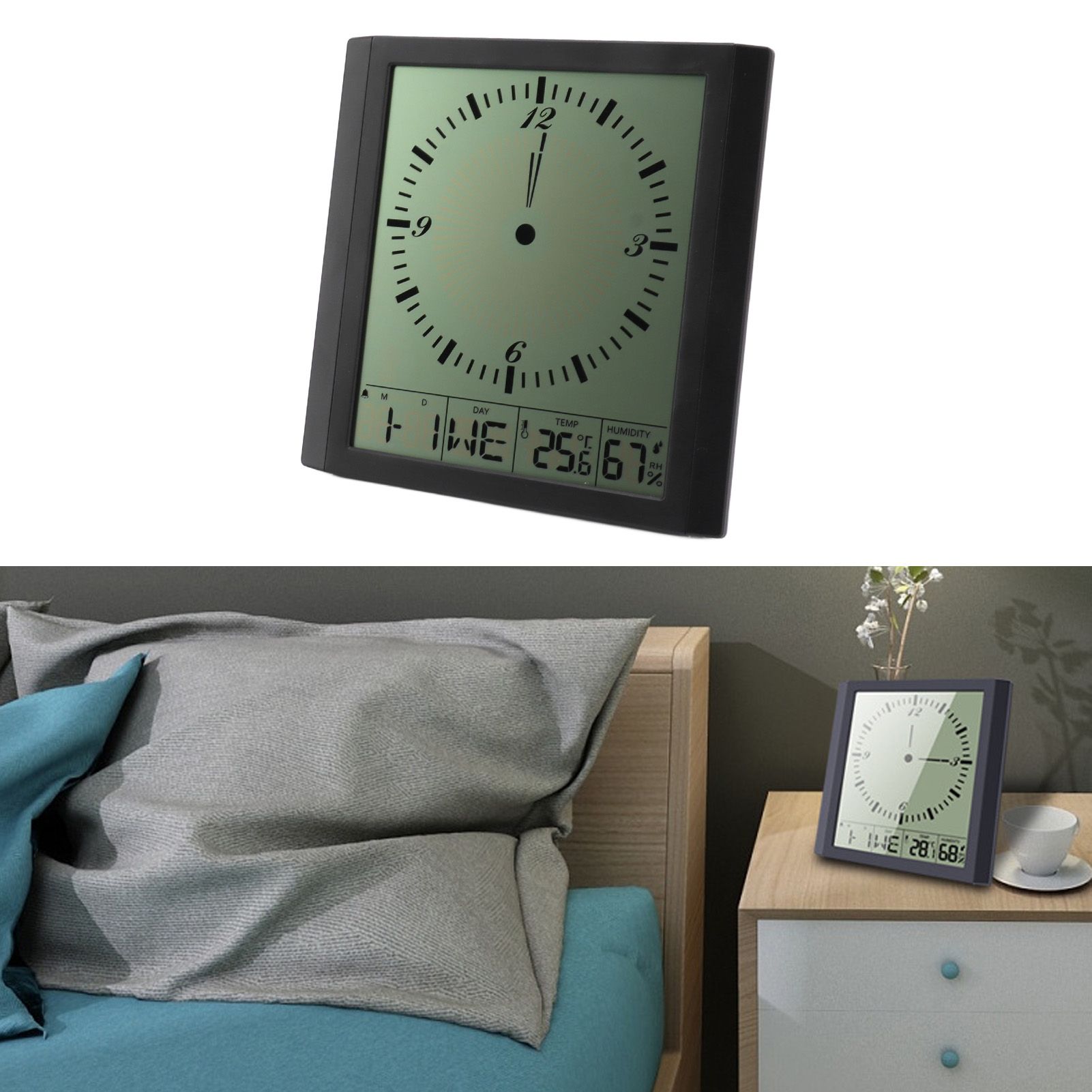 Wall Mounted Digital Display Clock 8.6 In Multifunction Large Digital Wall view 11