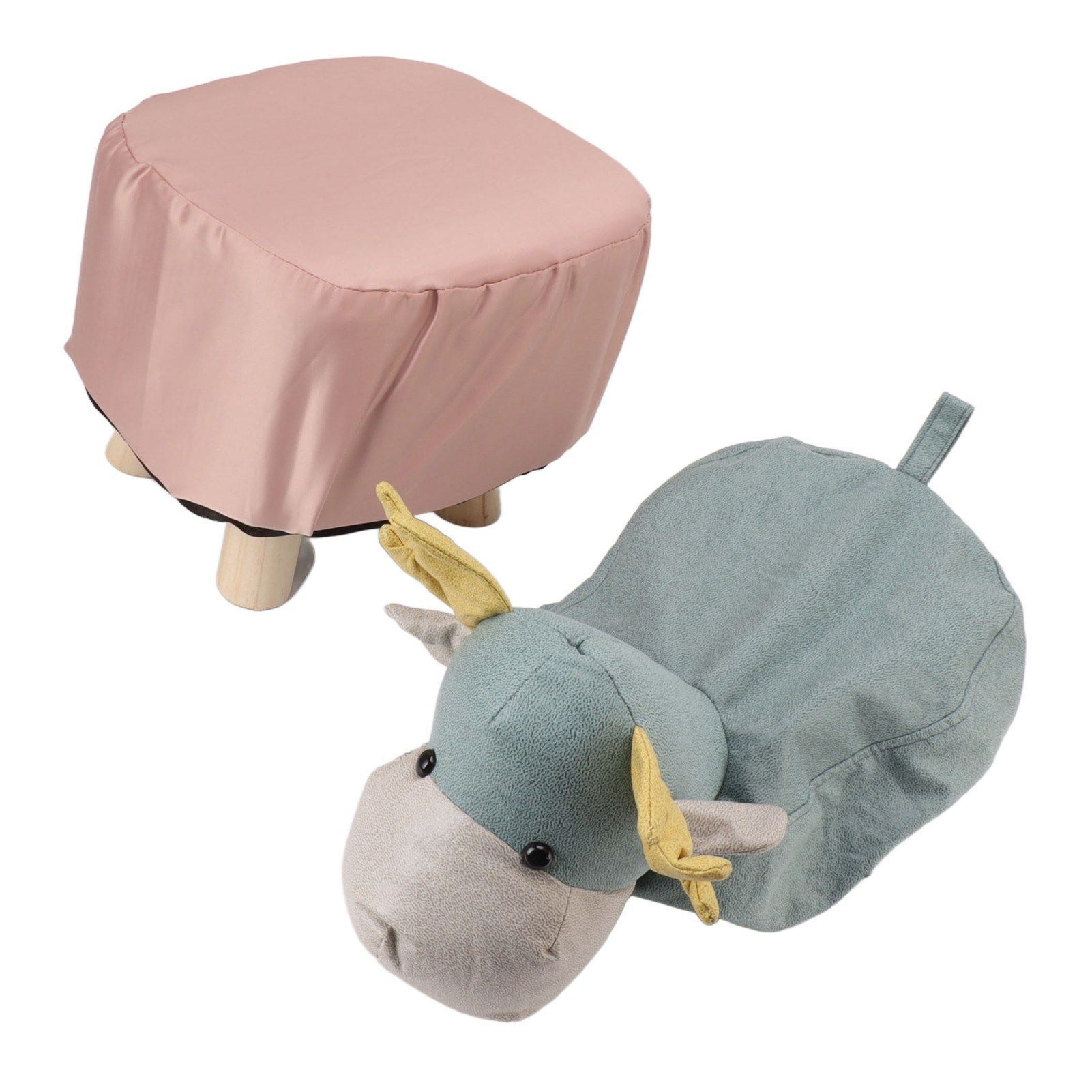 Animal Footstools Prevent Slip Cute Cartoon Giraffe Shape Soft Small Kids view 2