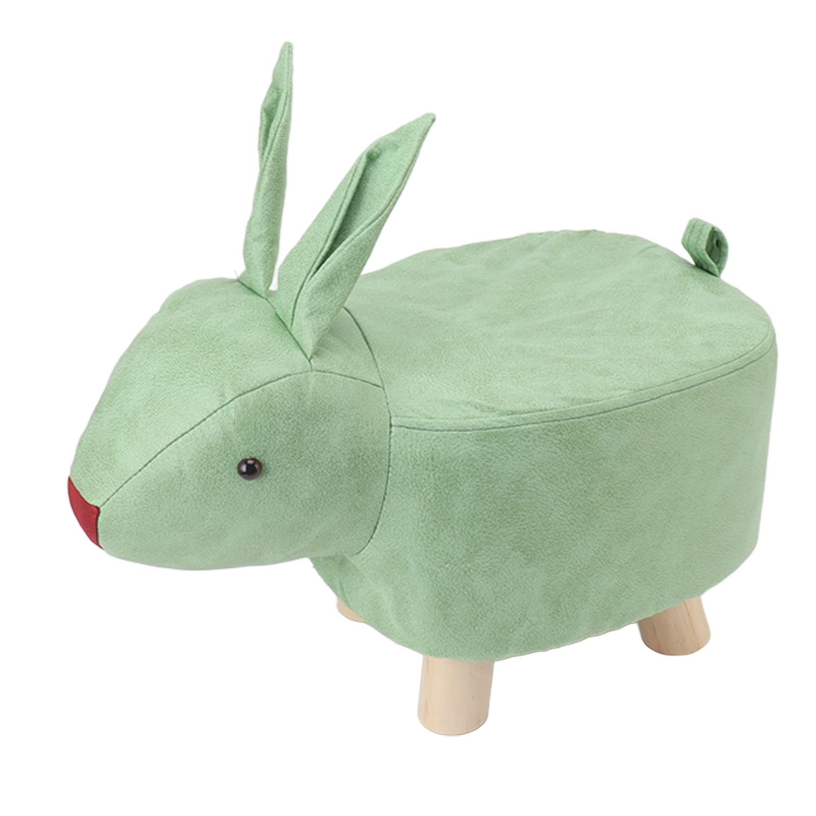 Cartoon Animal Shaped Stool Kid Home Living Room Cute Wooden Footstool for