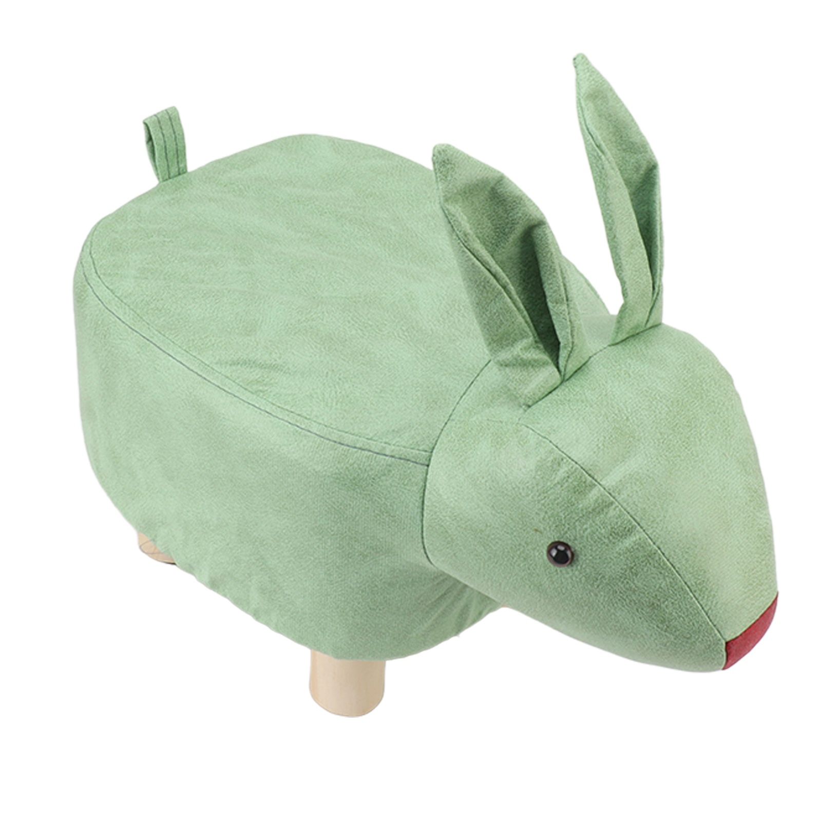Cartoon Animal Shaped Stool Kid Home Living Room Cute Wooden Footstool for view 3