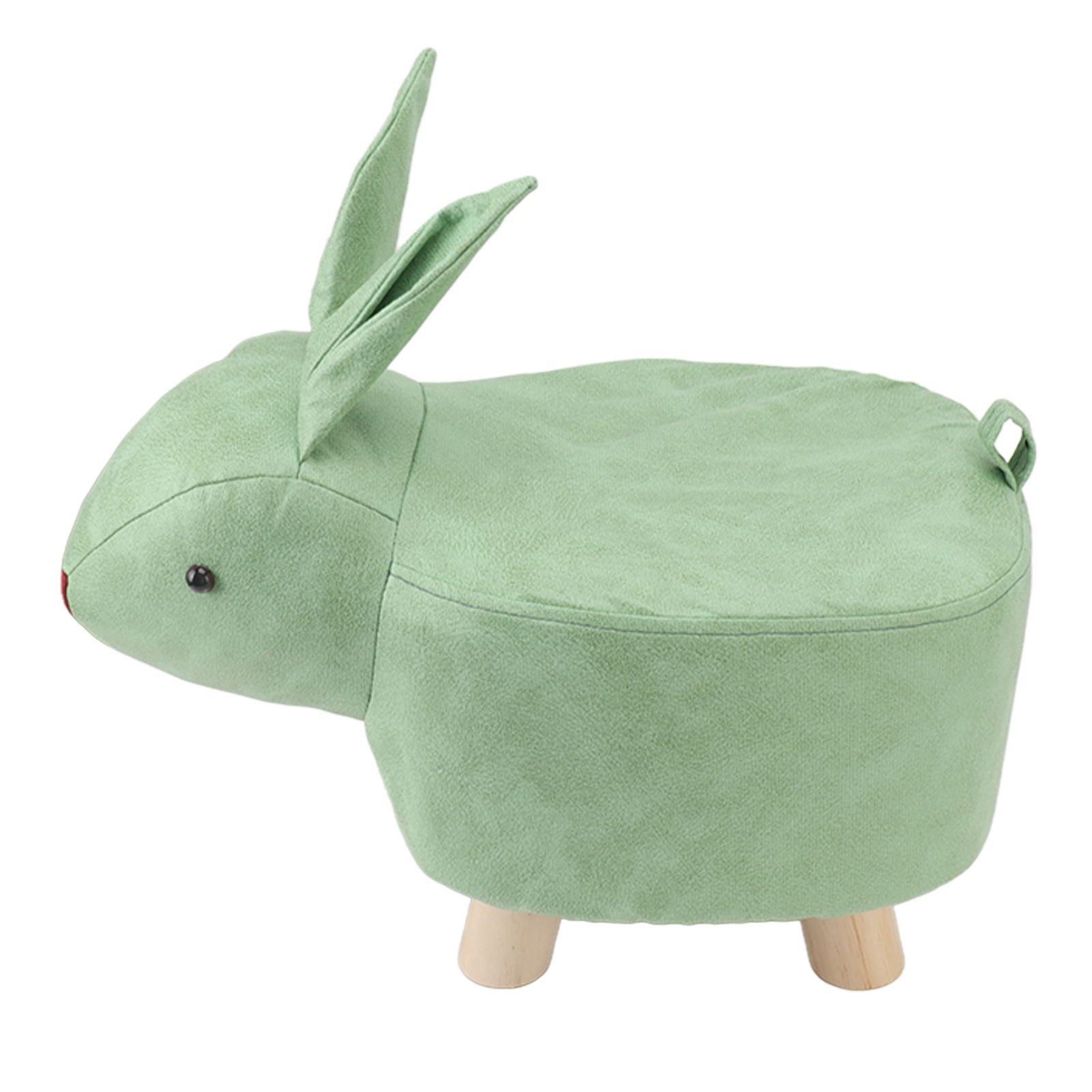 Cartoon Animal Shaped Stool Kid Home Living Room Cute Wooden Footstool for view 7