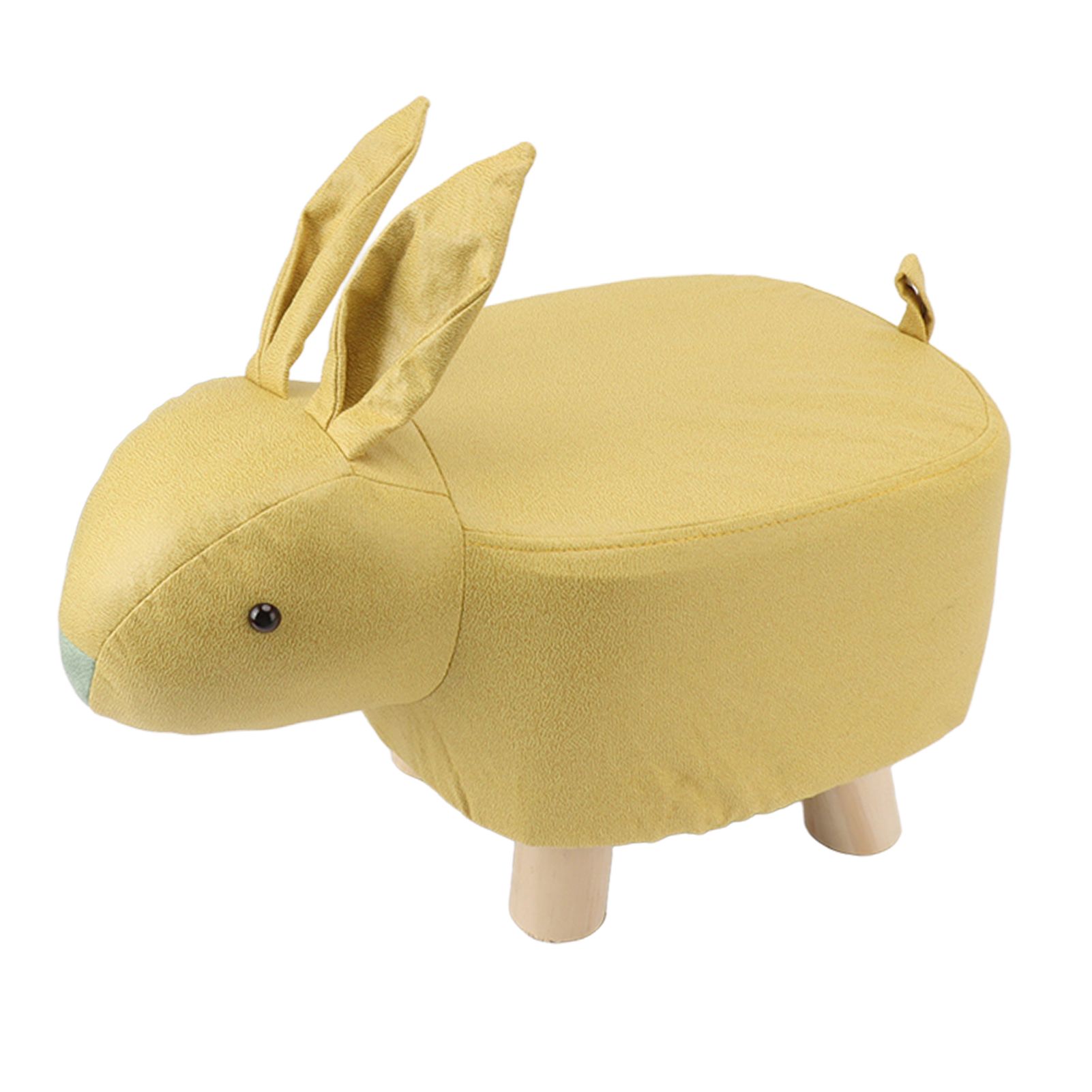 Cartoon Animal Shaped Stool Kid Home Living Room Cute Wooden Footstool for