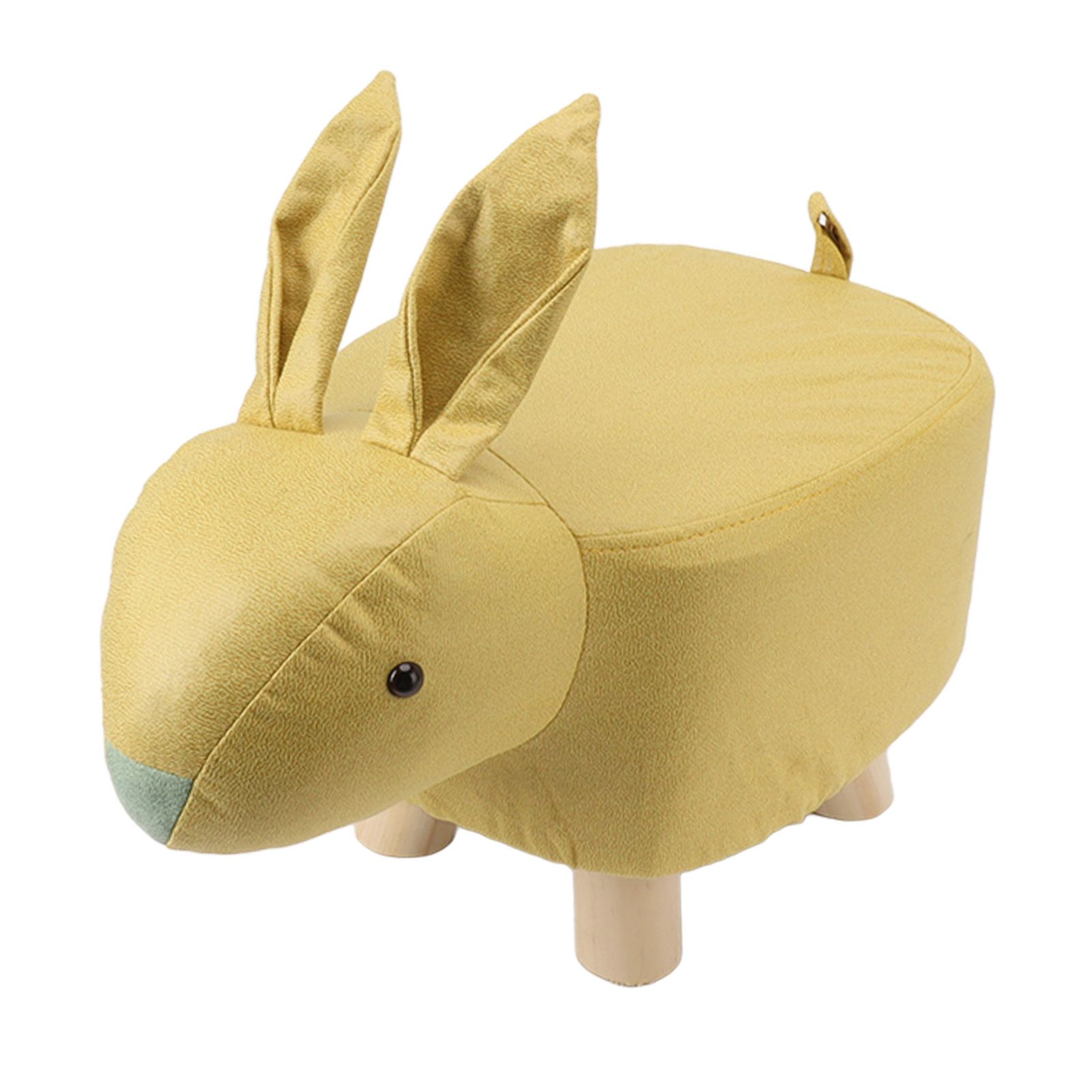 Cartoon Animal Shaped Stool Kid Home Living Room Cute Wooden Footstool for view 2