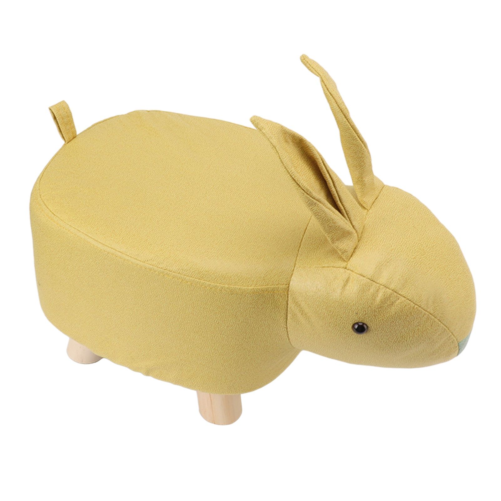 Cartoon Animal Shaped Stool Kid Home Living Room Cute Wooden Footstool for view 4