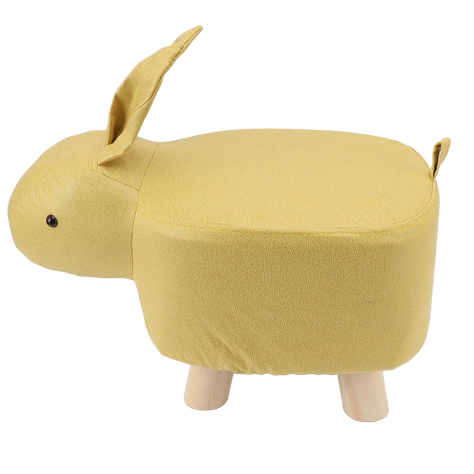 Cartoon Animal Shaped Stool Kid Home Living Room Cute Wooden Footstool for view 7