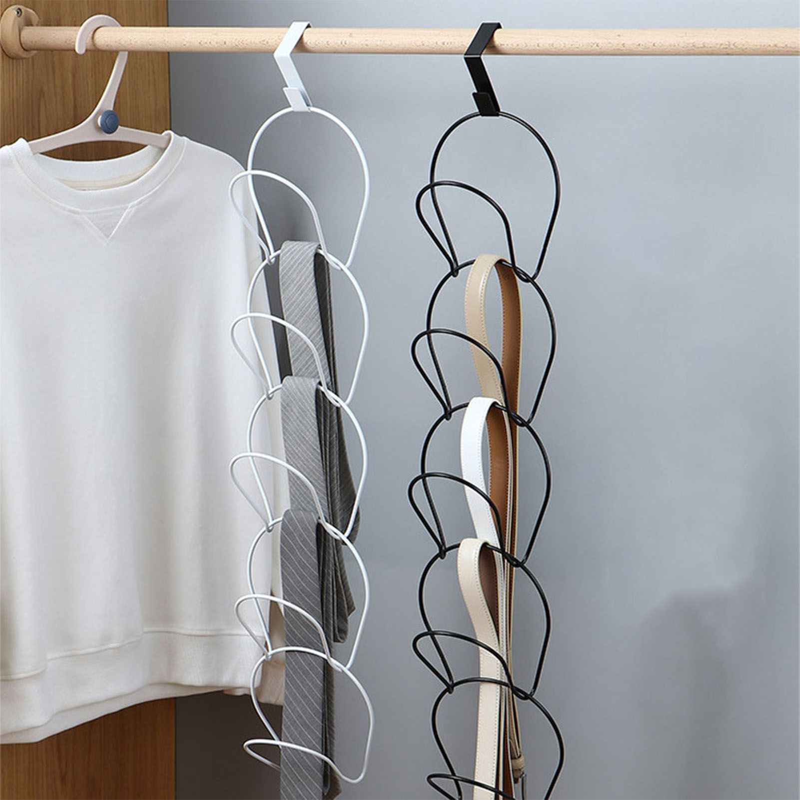5Pcs Hat Rack Iron Punching Free Multi Layer Multifunctional Space Saving Hat view 10